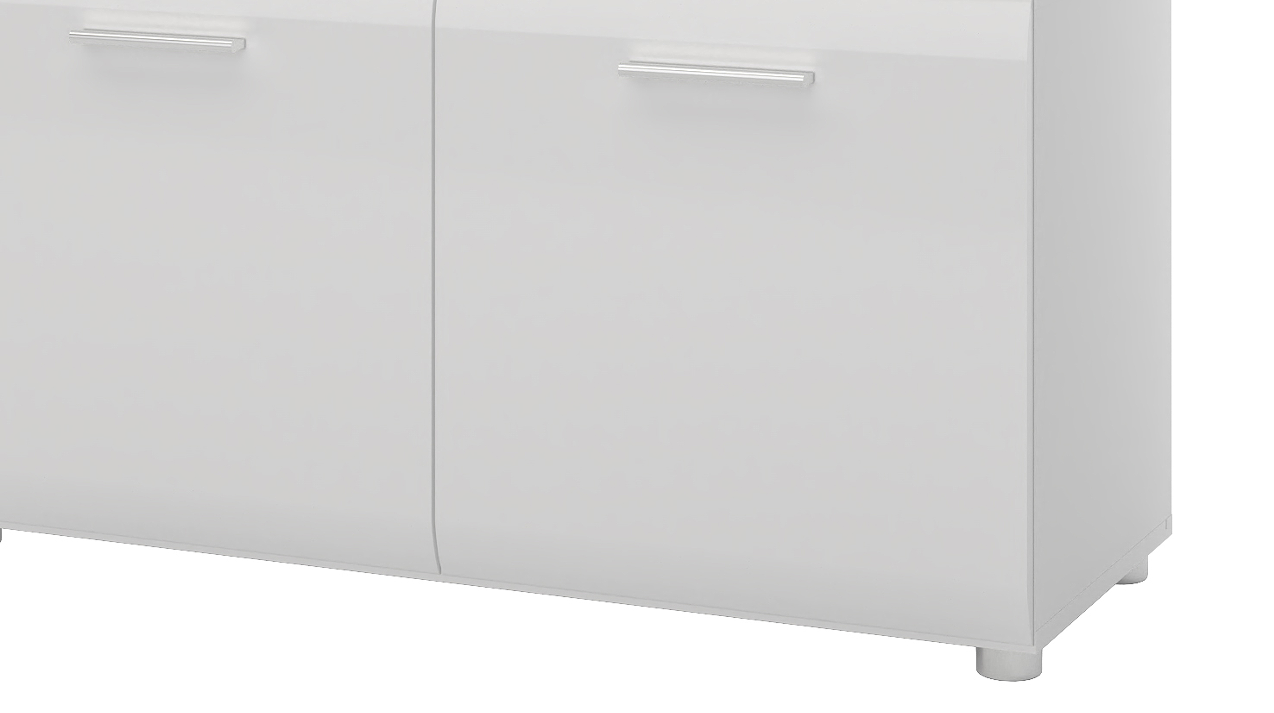 Garderobenbank weiß hochglanz - 96 cm - MERANO