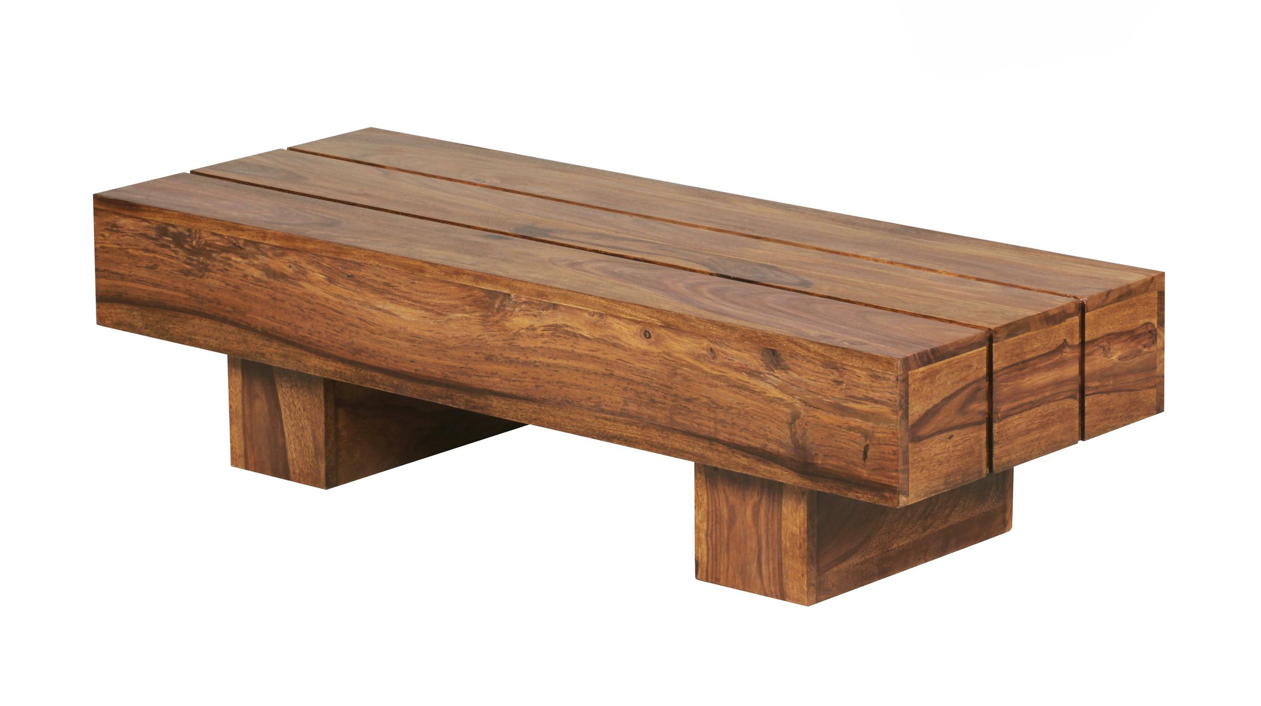 Couchtisch Sheesham massiv gebeizt 120 x 30 cm - ELIN