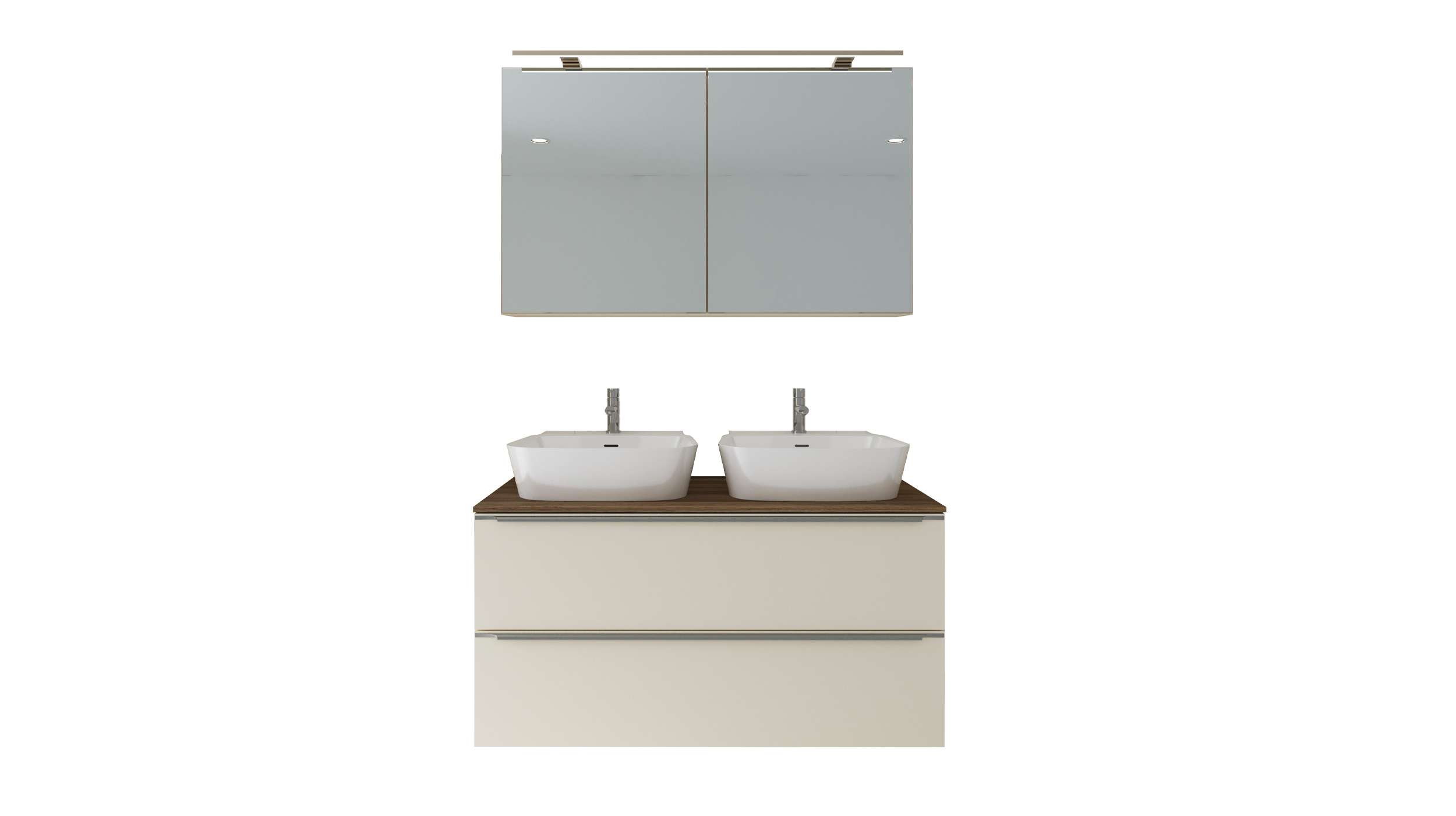 Badmöbel-Set Magnolia - 2 Teile - Waschtisch 120 cm - LEONEL