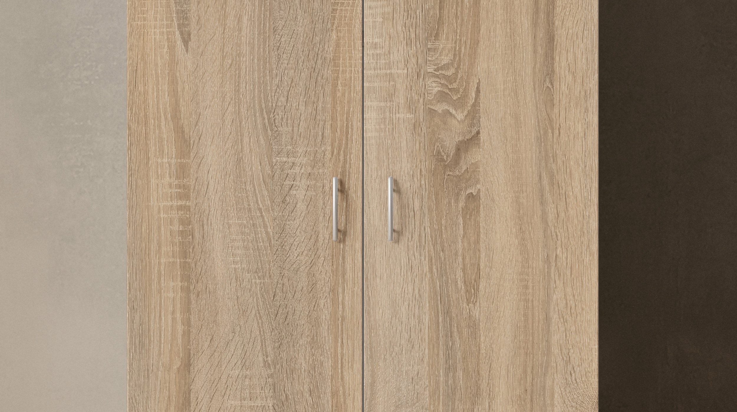 Kleiderschrank Sonoma Eiche - 80 cm - 2-türig - BASE