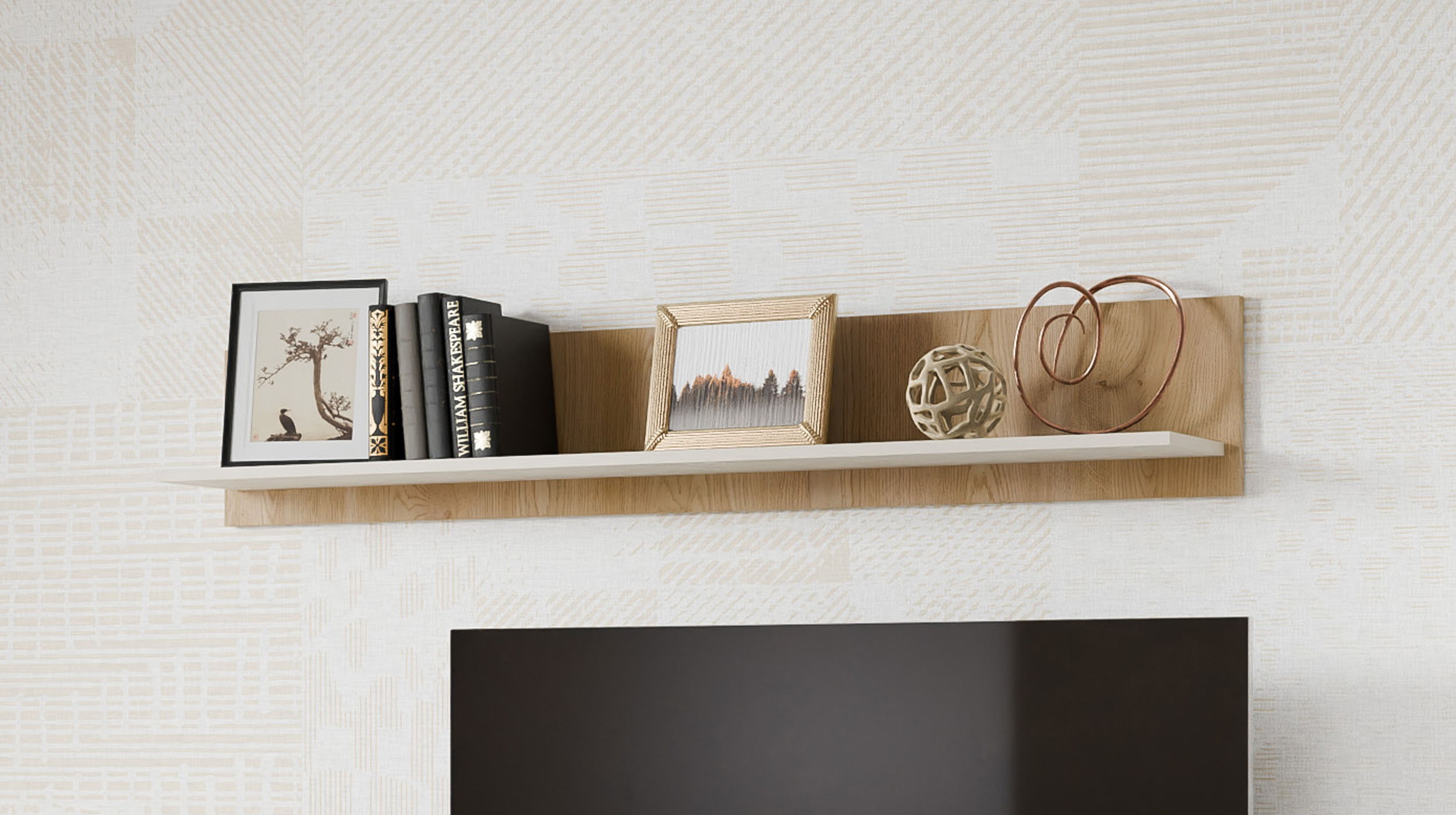 Wandboard beige - Eiche - 62 cm - MOSANO
