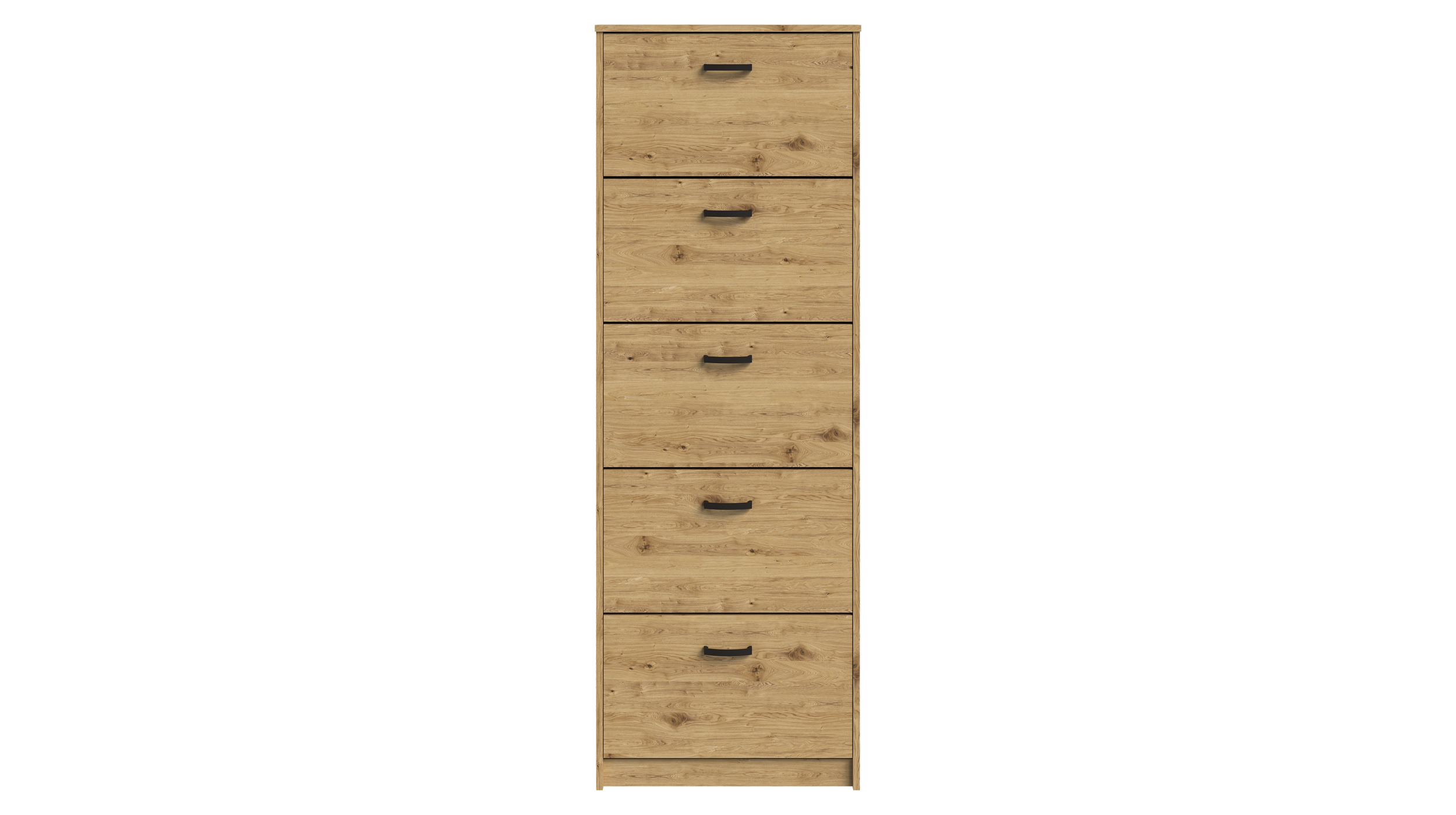 Schuhschrank Artisan Eiche 59 x 169 cm - 5-türig - STEP