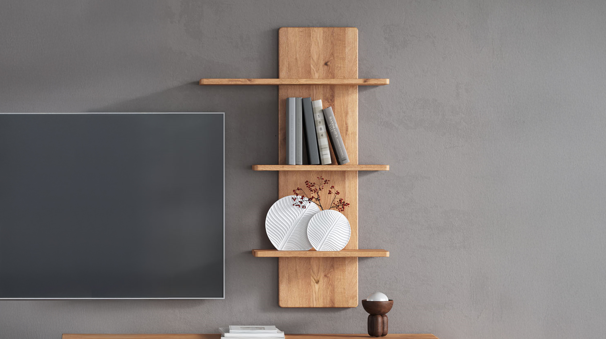 Wandboard Wildeiche massiv geölt 70 cm - LUCAS