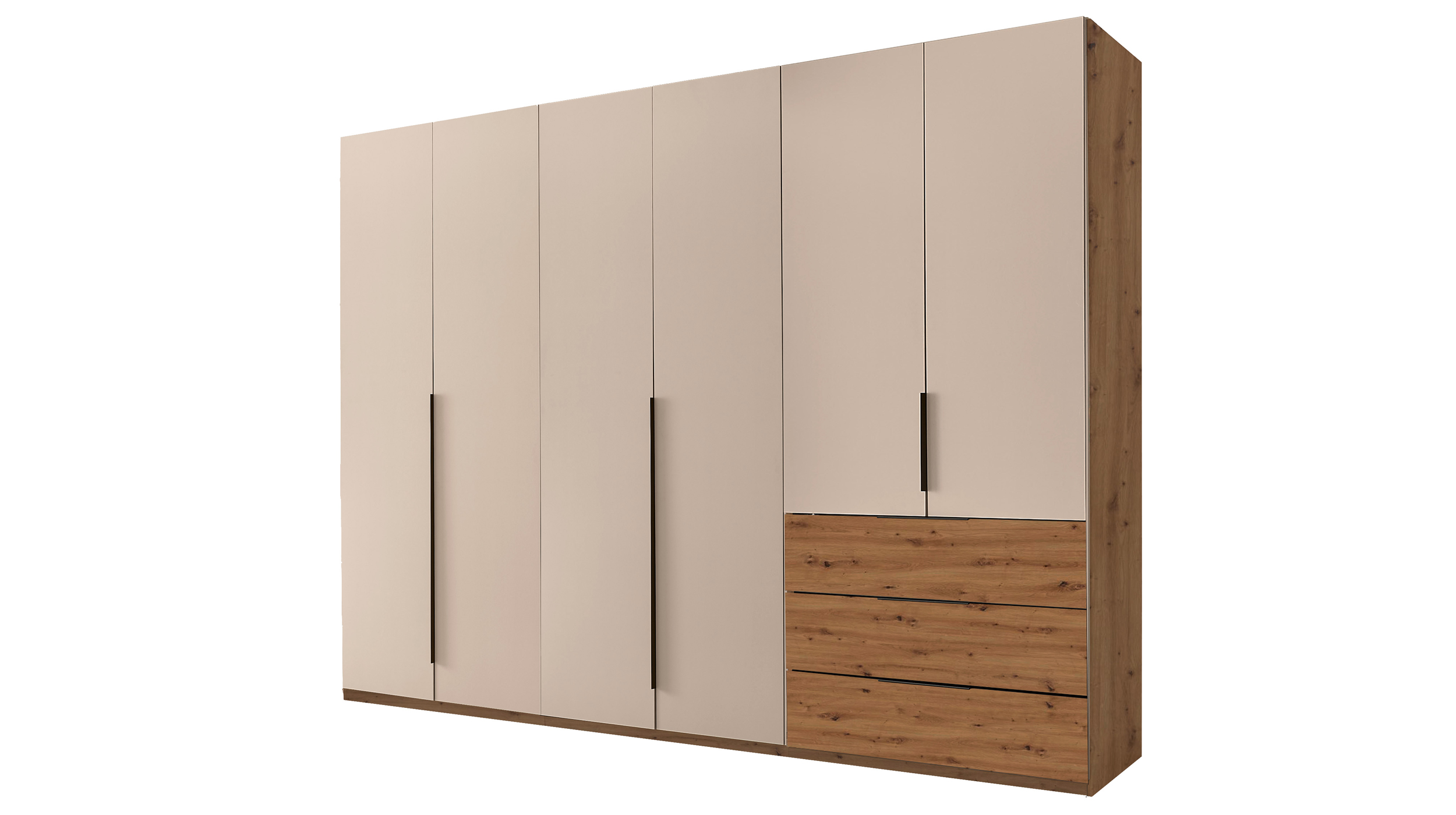 Kleiderschrank beige - Eiche - 300 cm - NUKA
