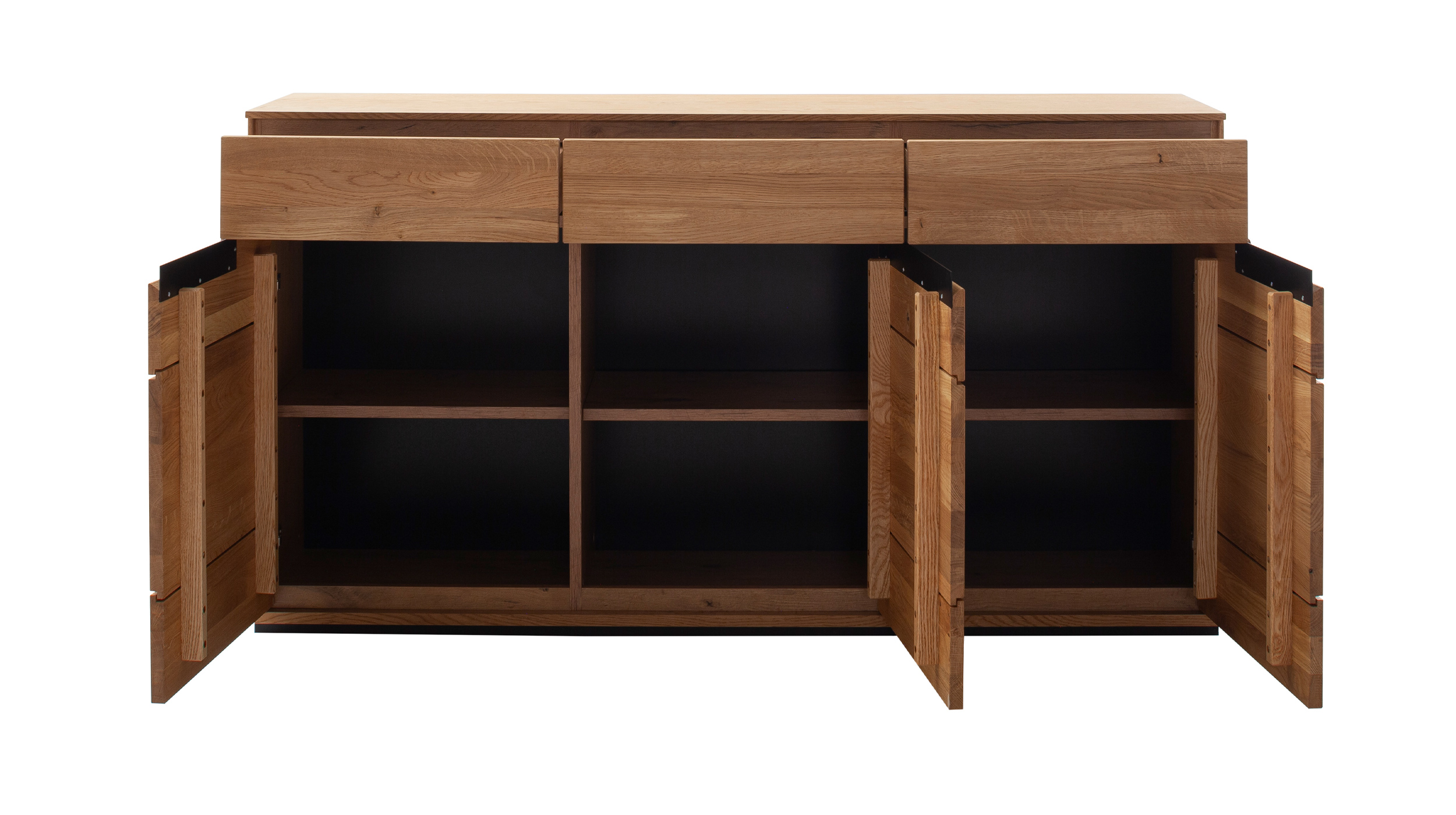 Sideboard Wildeiche geölt teilmassiv 153 cm - ARAYA