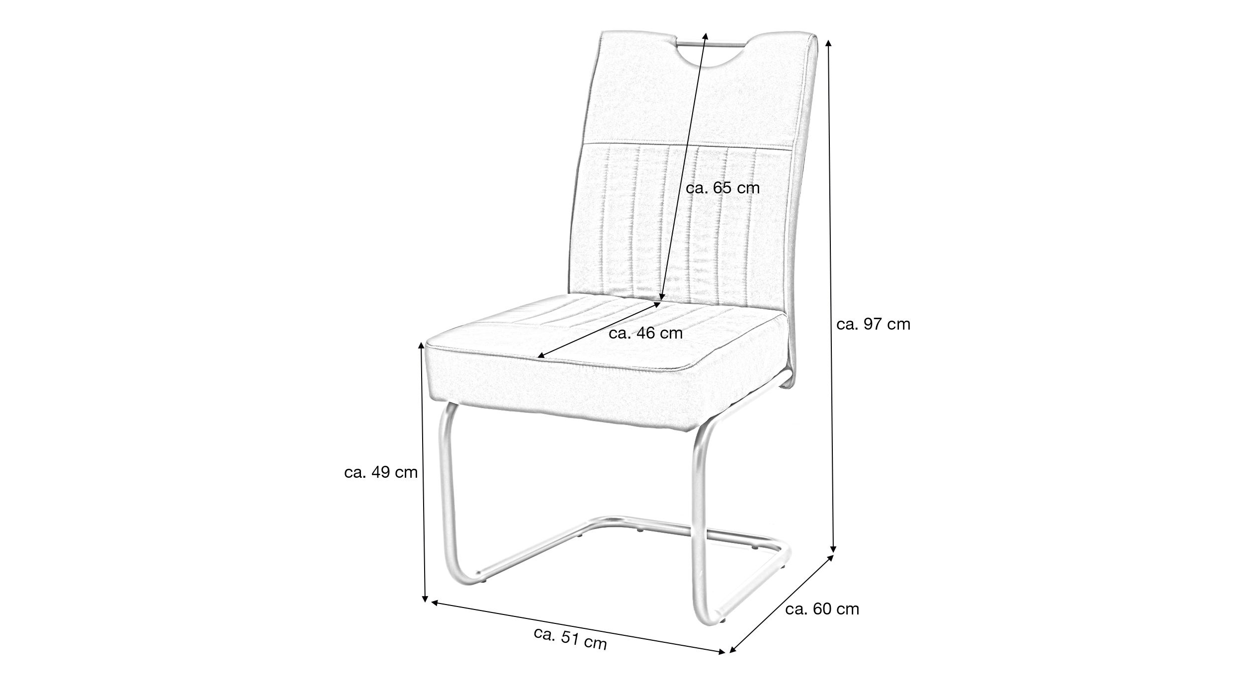 Schwingstuhl für Esszimmer braun Microfaser - MARTE