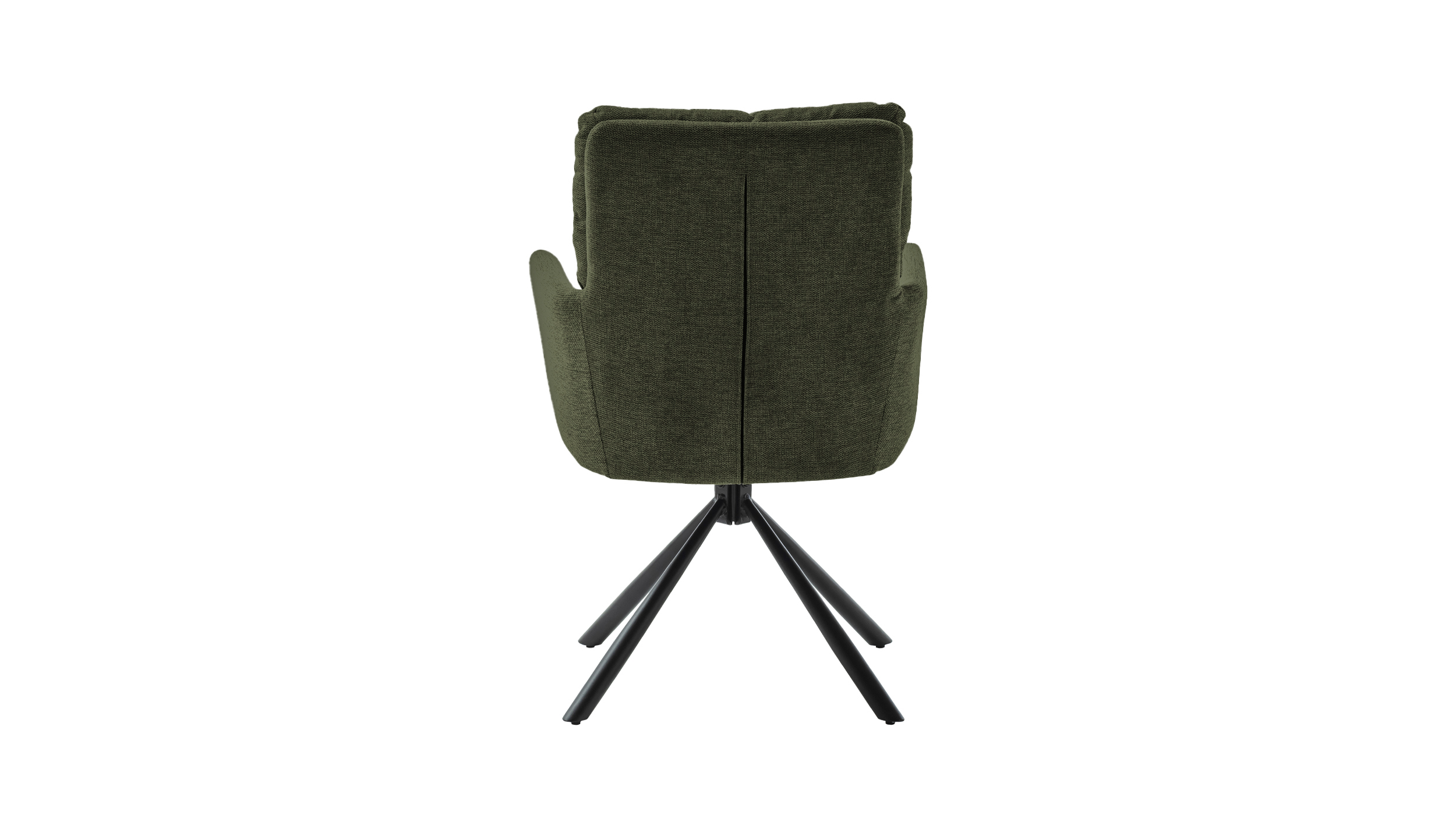 Armlehnstuhl olive Drehstuhl Chenille Optik - UTICA