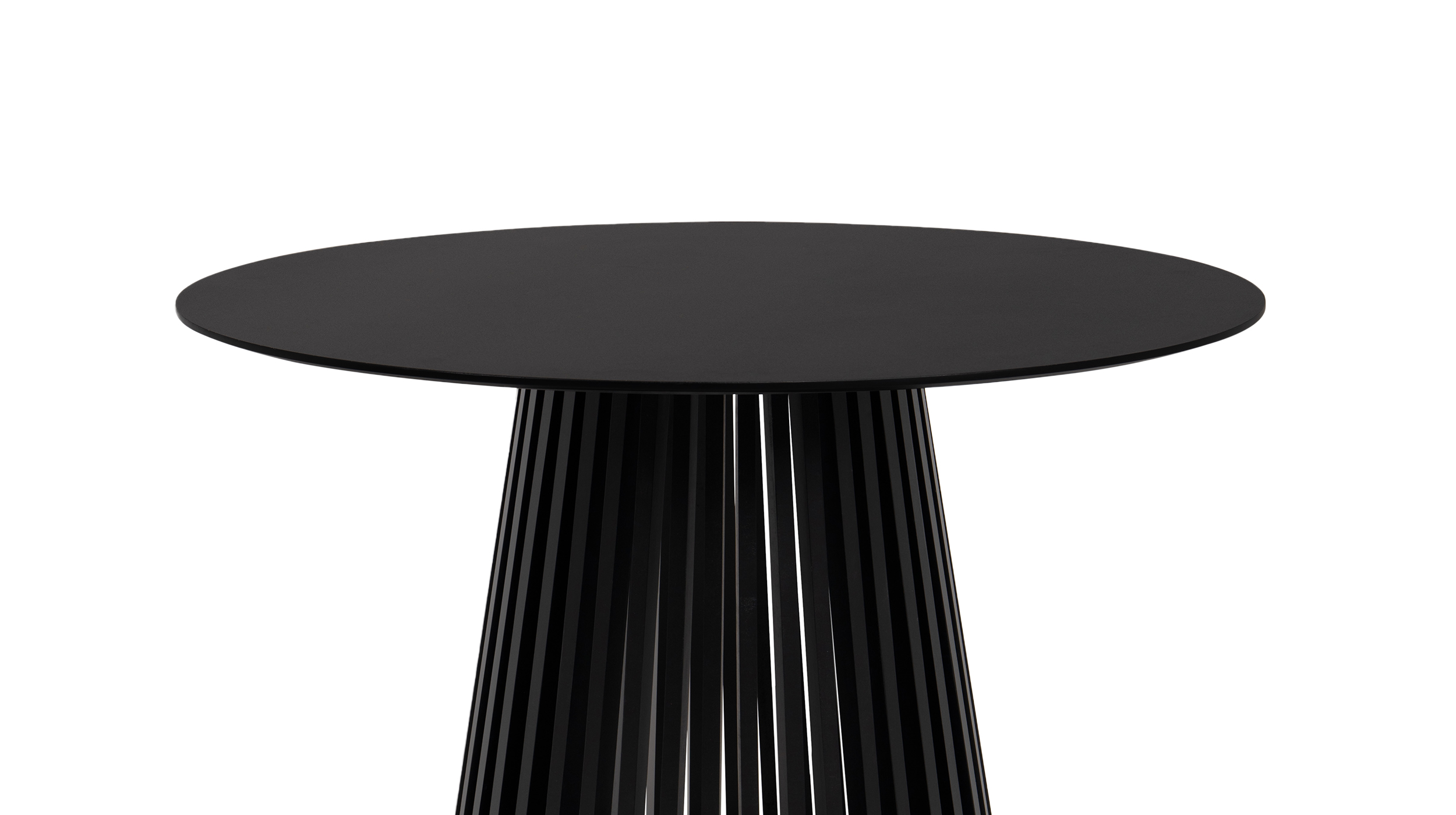 Couchtisch rund schwarz 60 x 60 cm Wohnzimmertisch - GARLE