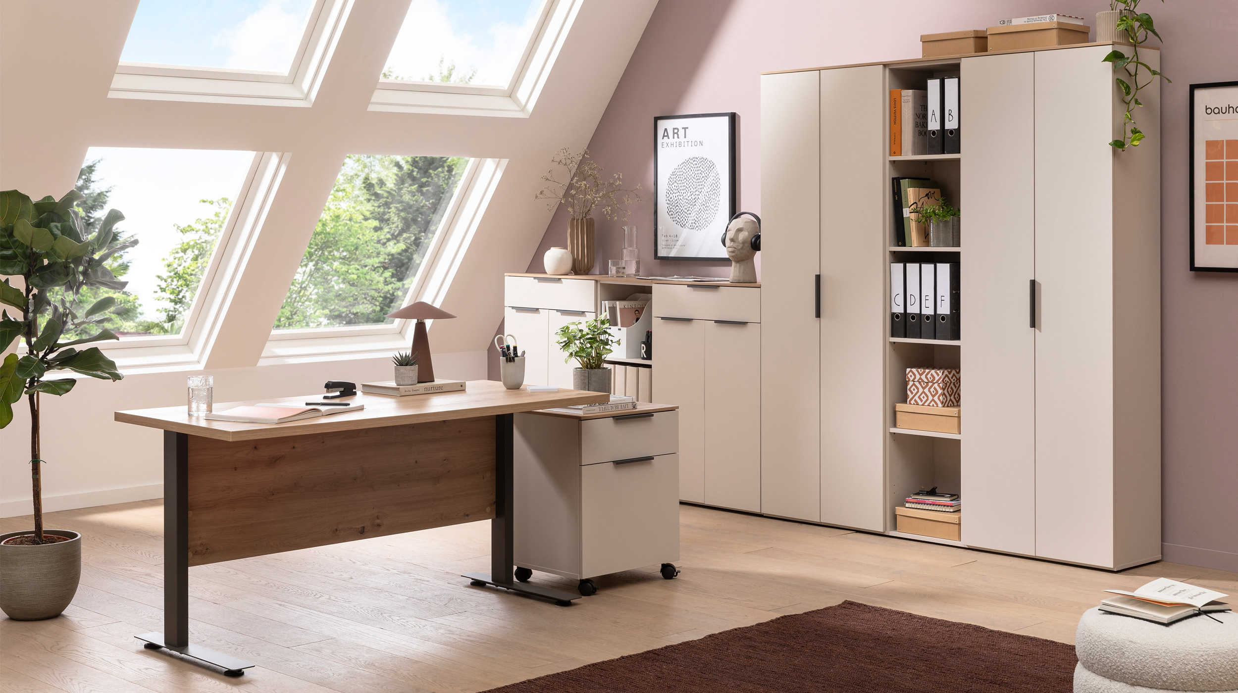 Mehrzweckschrank beige Artisan Eiche 69 x 202 cm - SYNOS