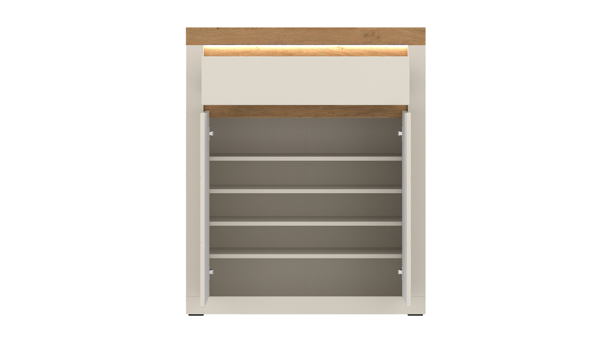 Kommode mit Schublade beige Stone Eiche 94 cm - NAXXAR