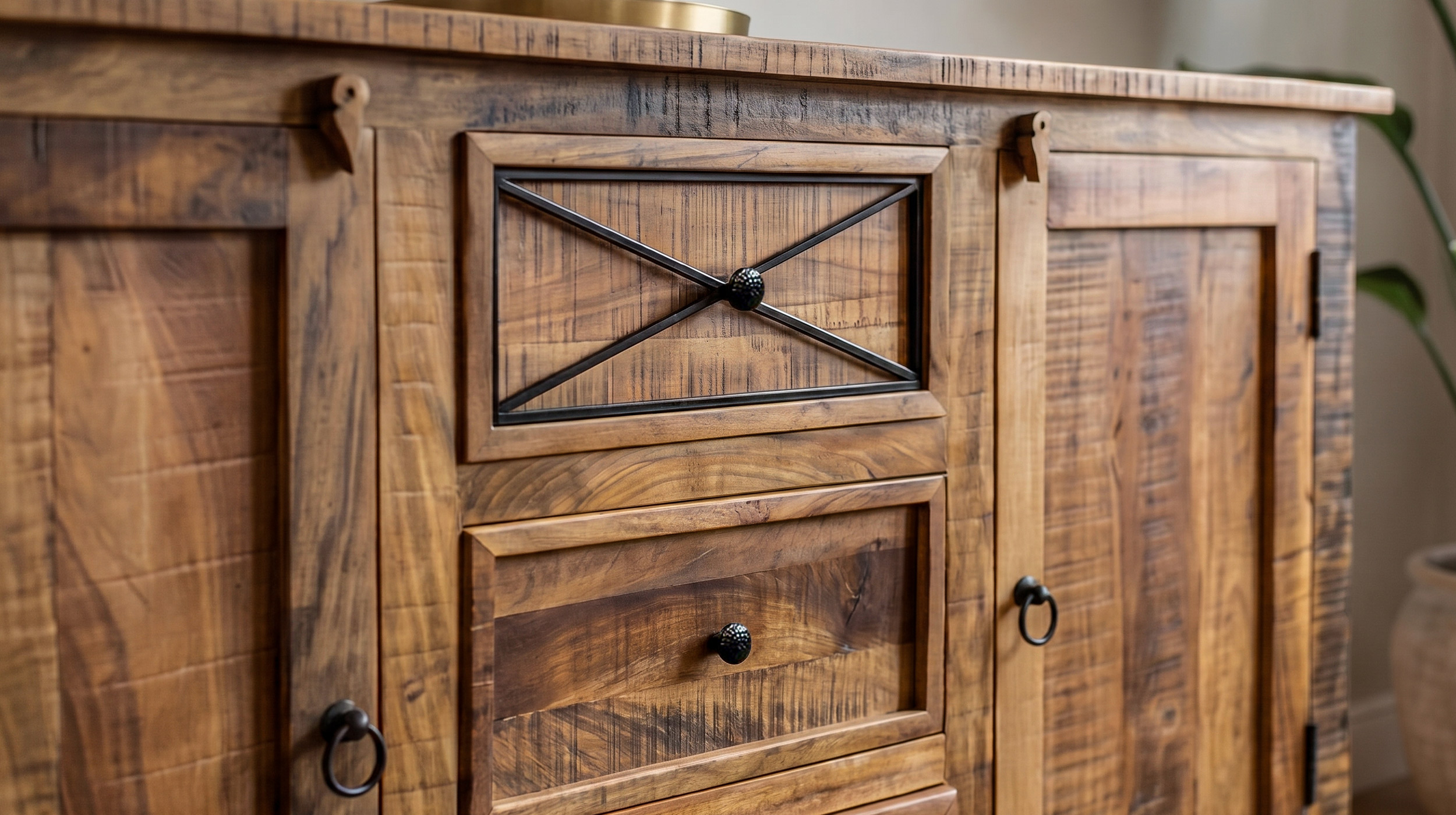Sideboard 150 cm Akazie massiv lackiert montiert - ACANO