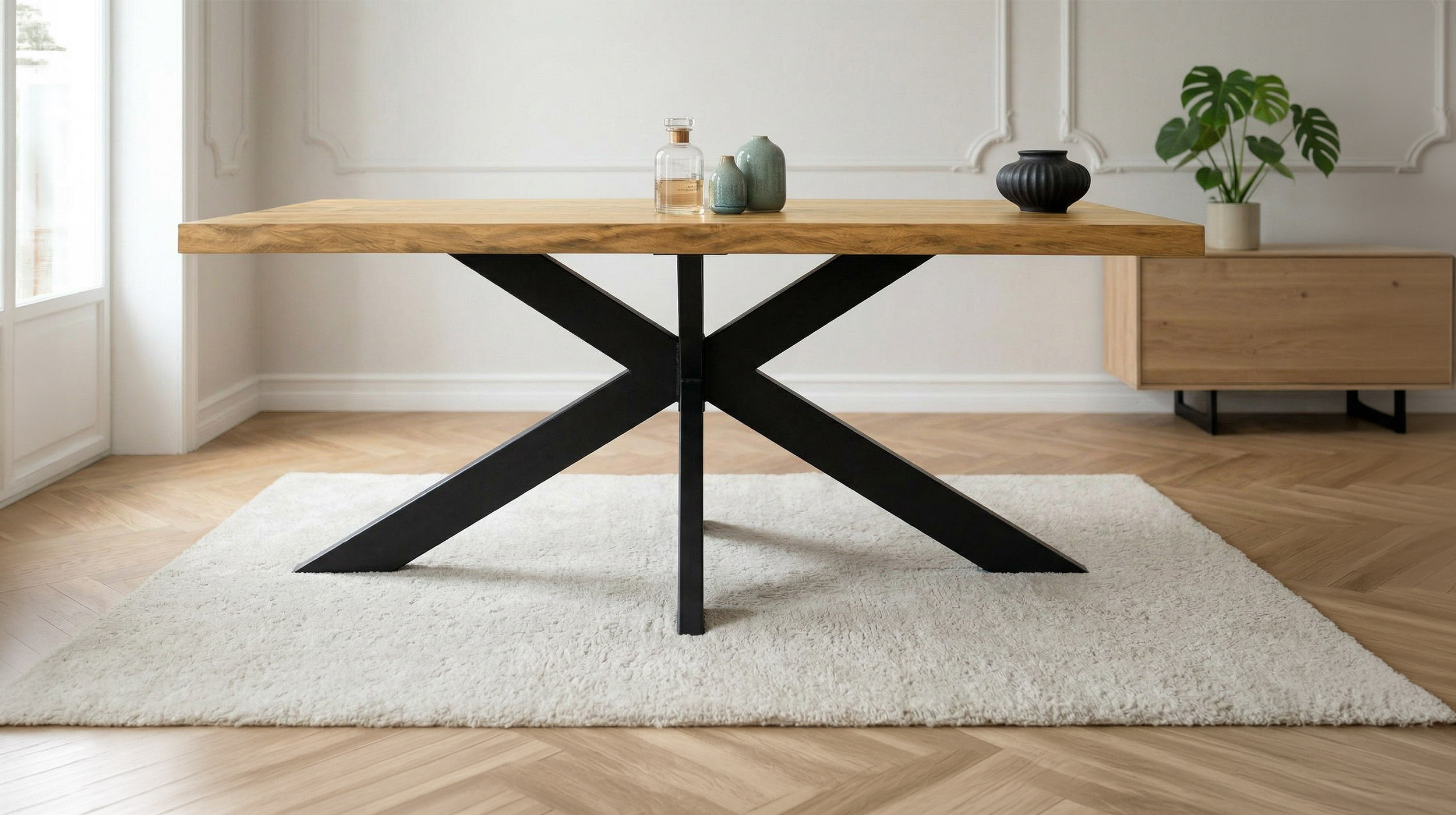 Esstisch 200 x 100 Mango massiv lackiert gebeizt - TIMKA