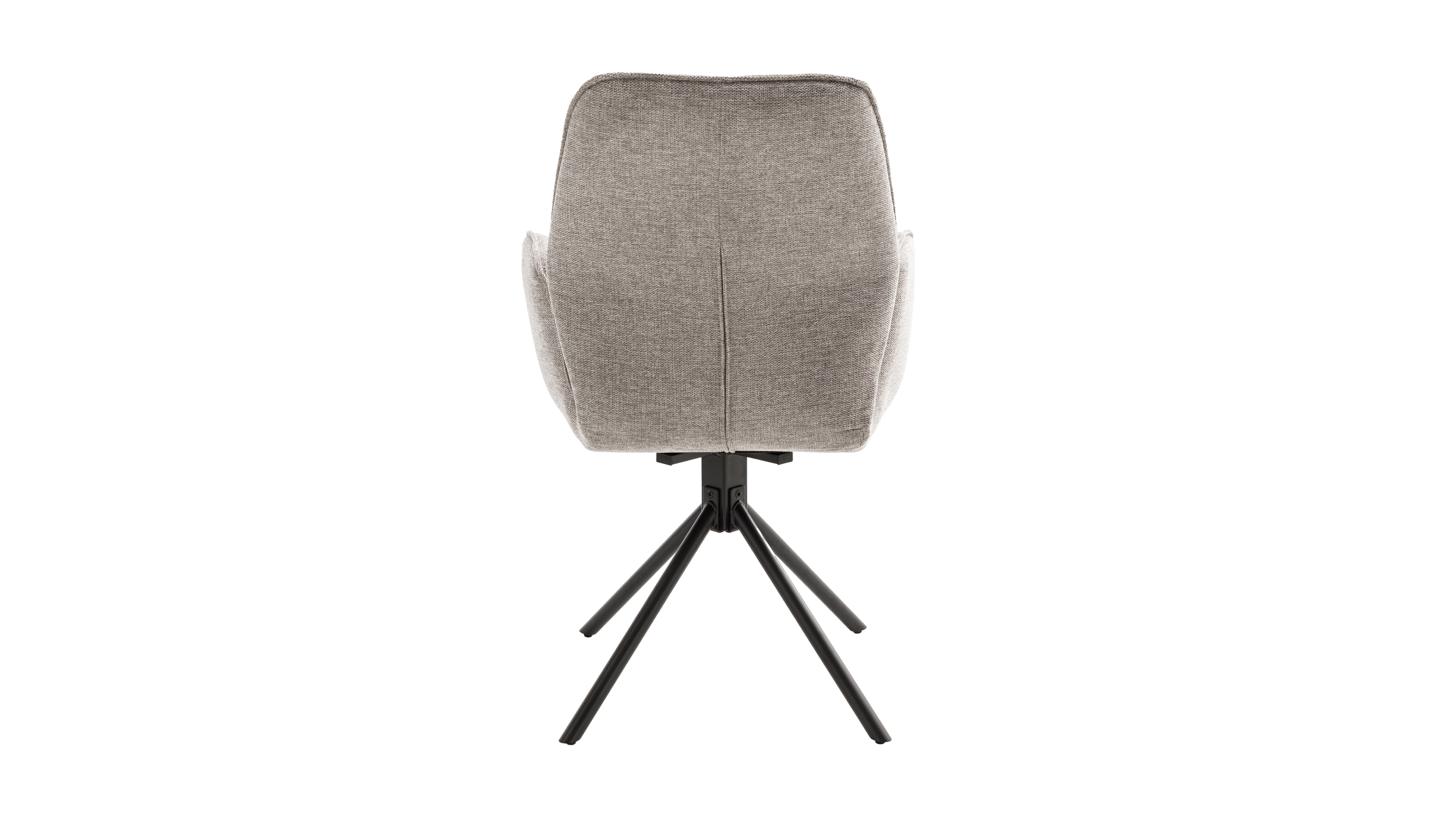 Armlehnstuhl grau Drehstuhl Stoffbezug Chenille Optik - GREYTON