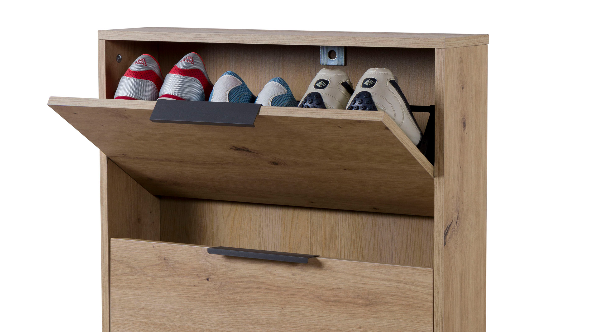 Schuhschrank Artisan Eiche 3-türig 65 x 105 cm - ESPRESSO