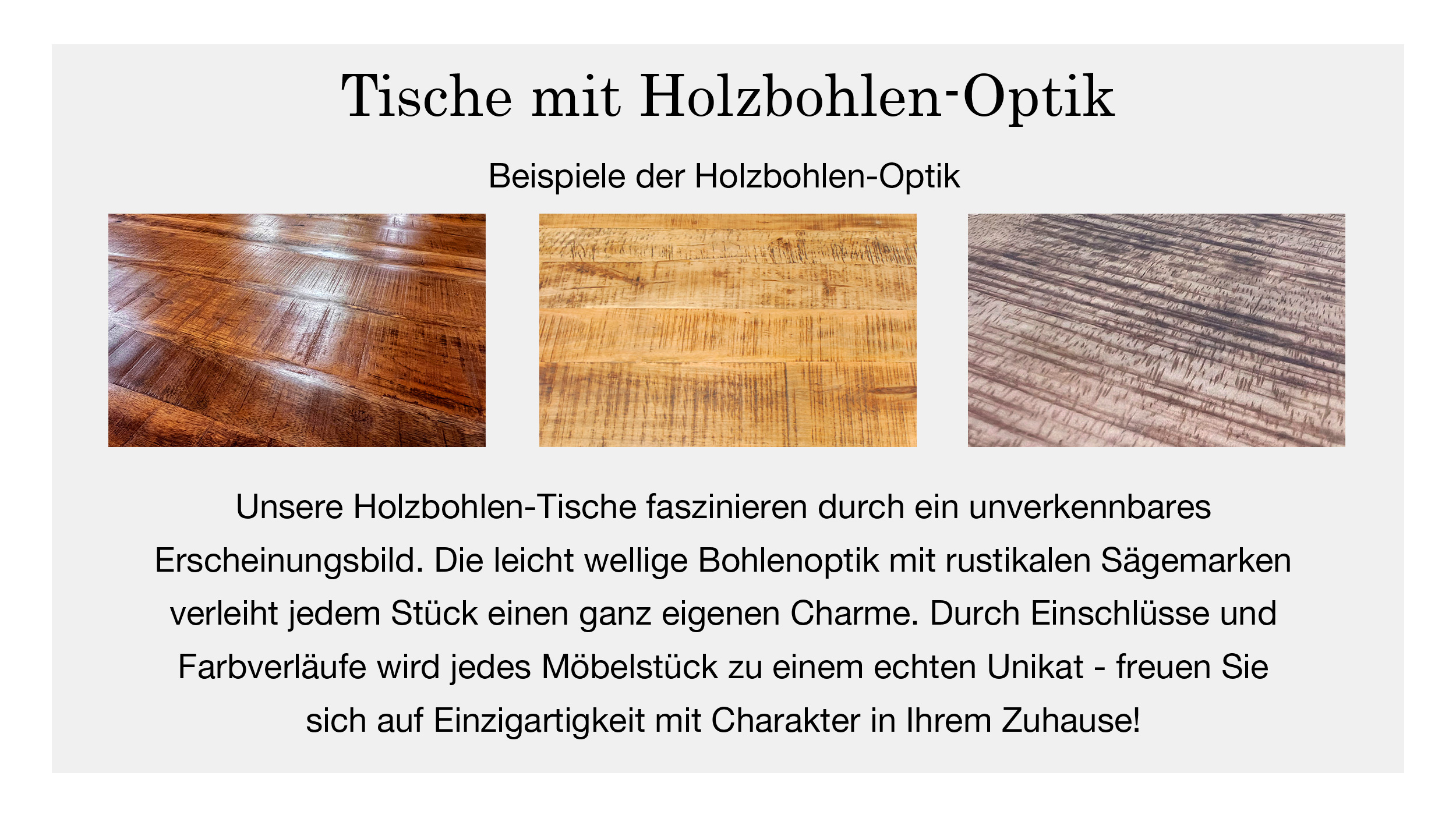 Esstisch Baumkantentisch massiv 220 cm Mango lackiert - TIM