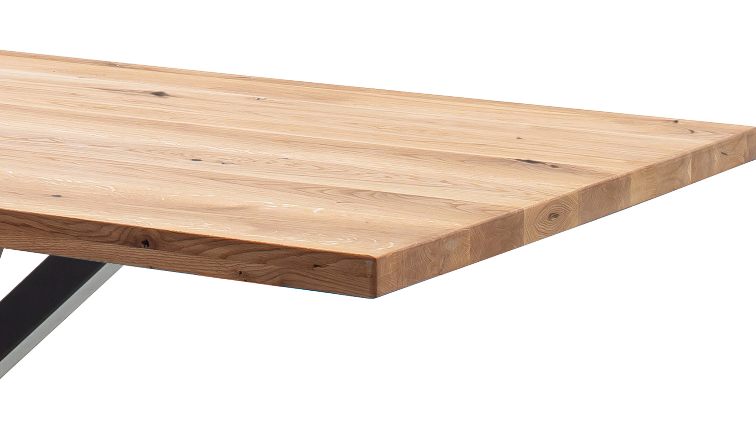Esstisch Massivholztisch 200 cm massiv Wildeiche geölt - DEBA