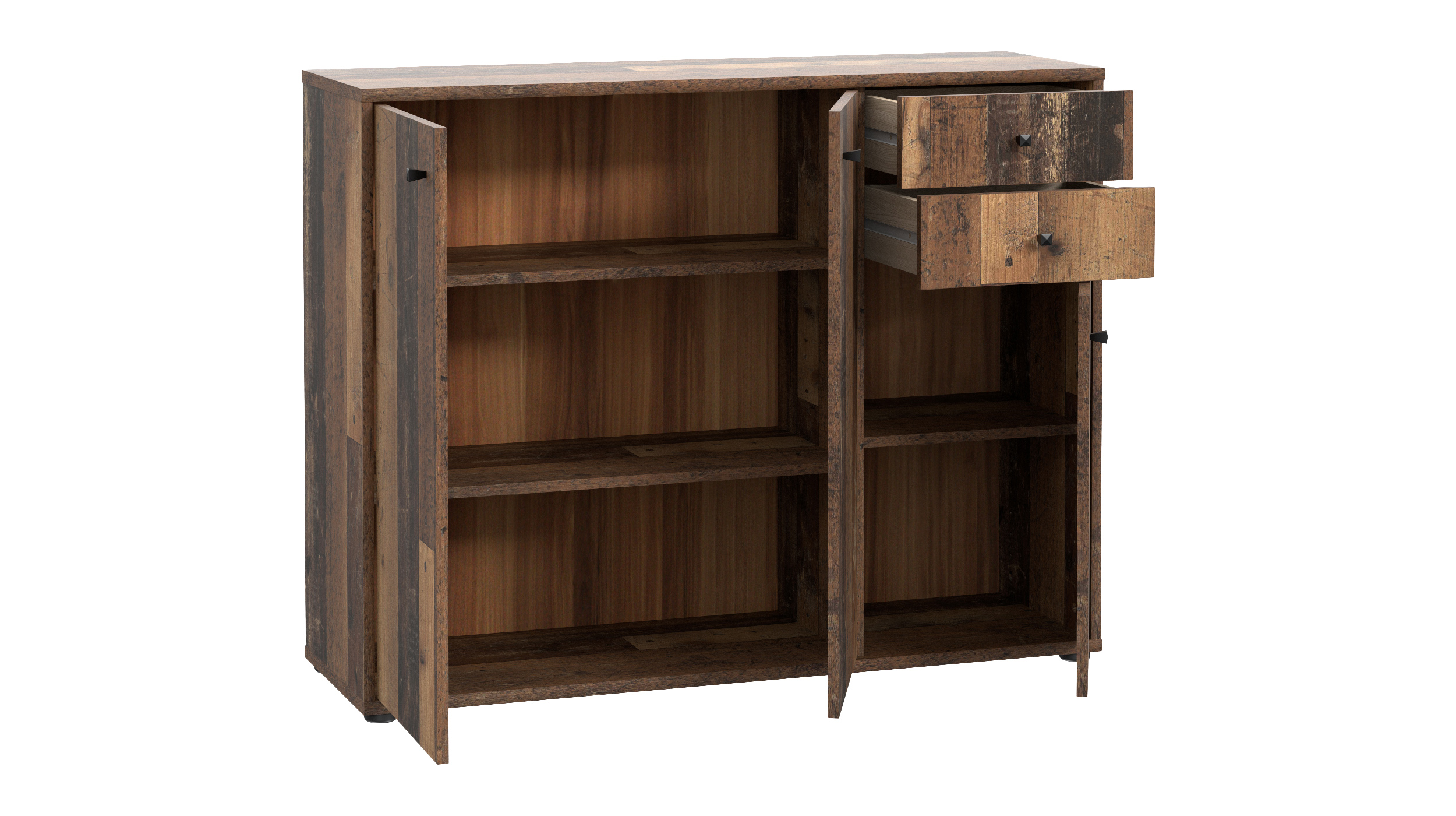 Kommode Old Wood 109 cm 3-türig - TEMPRA