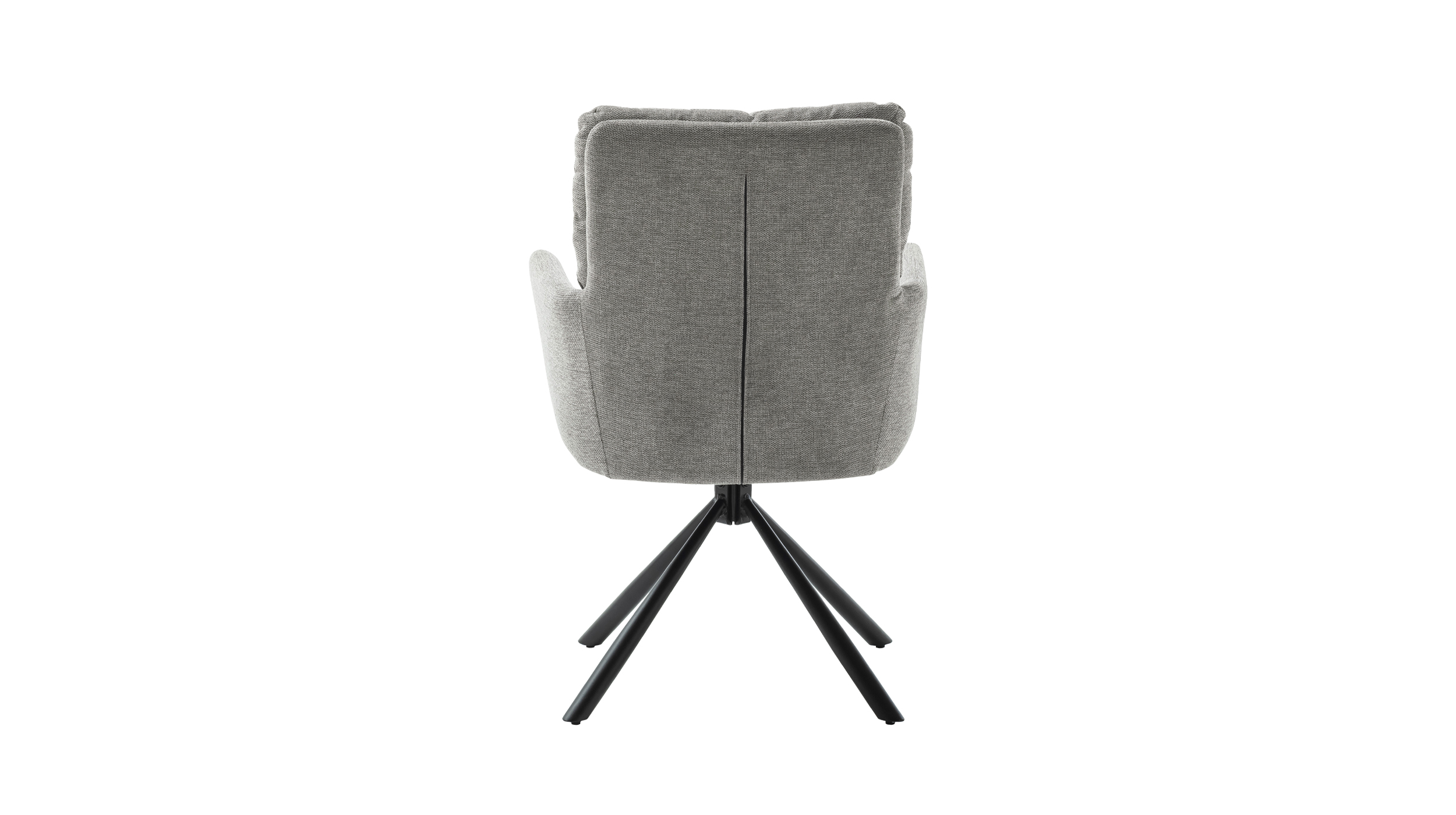 Armlehnstuhl grau Drehstuhl Chenille Optik - UTICA