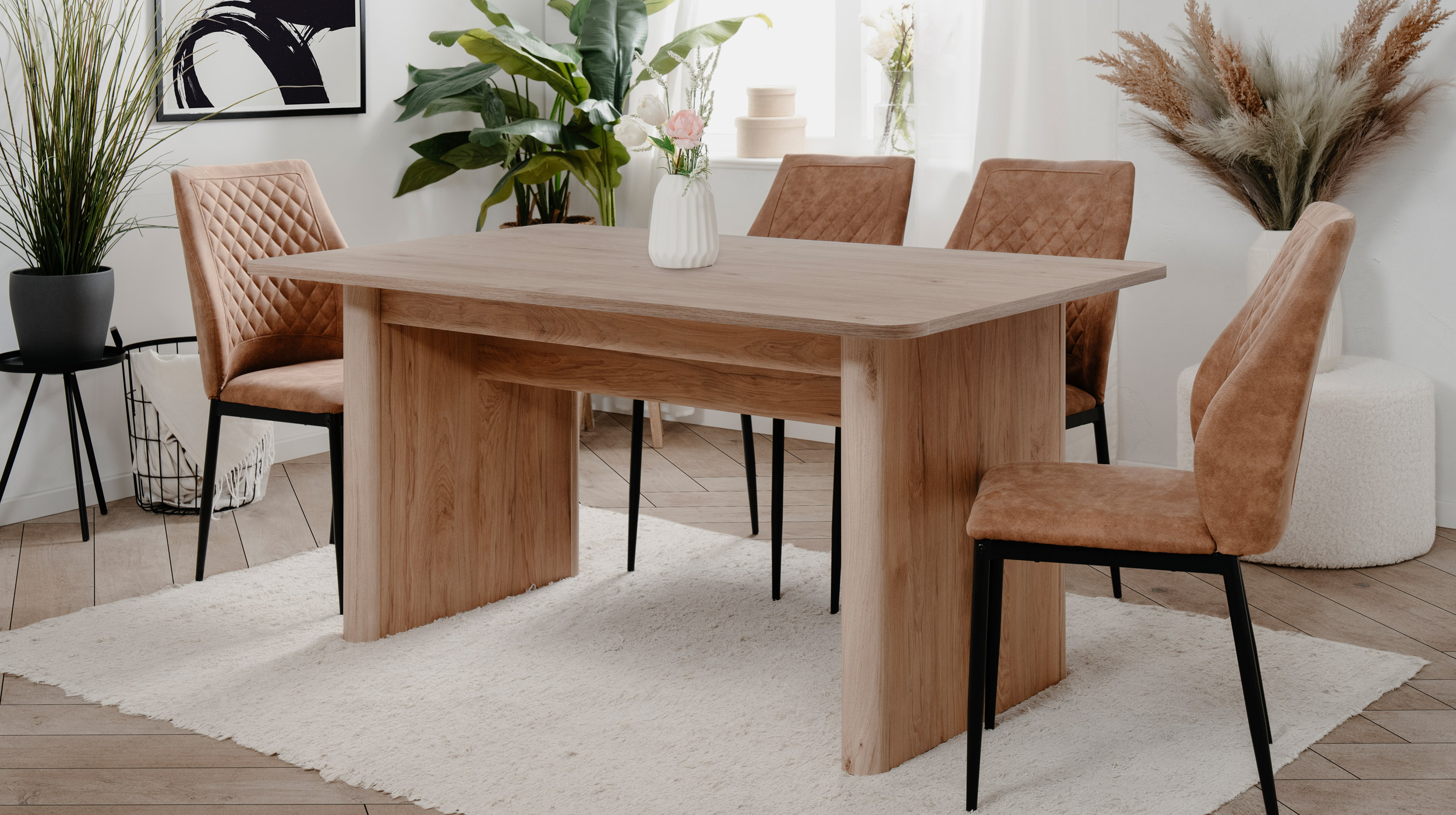 Esstisch 160 - 200 cm ausziehbar Jackson Hickory - SAI