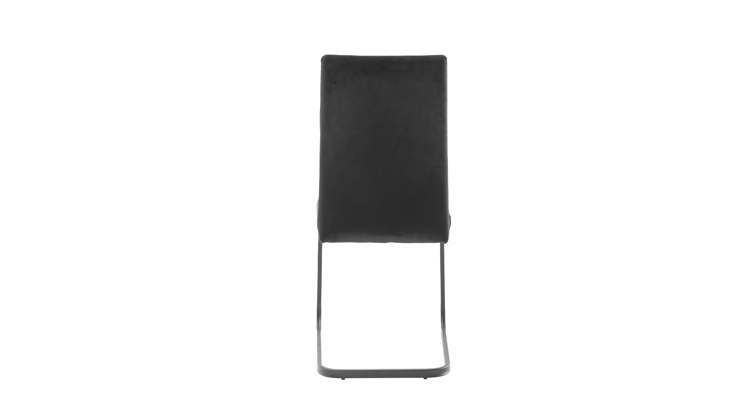 Schwingstuhl schwarz Freischwinger Veloursoptik - TICINO