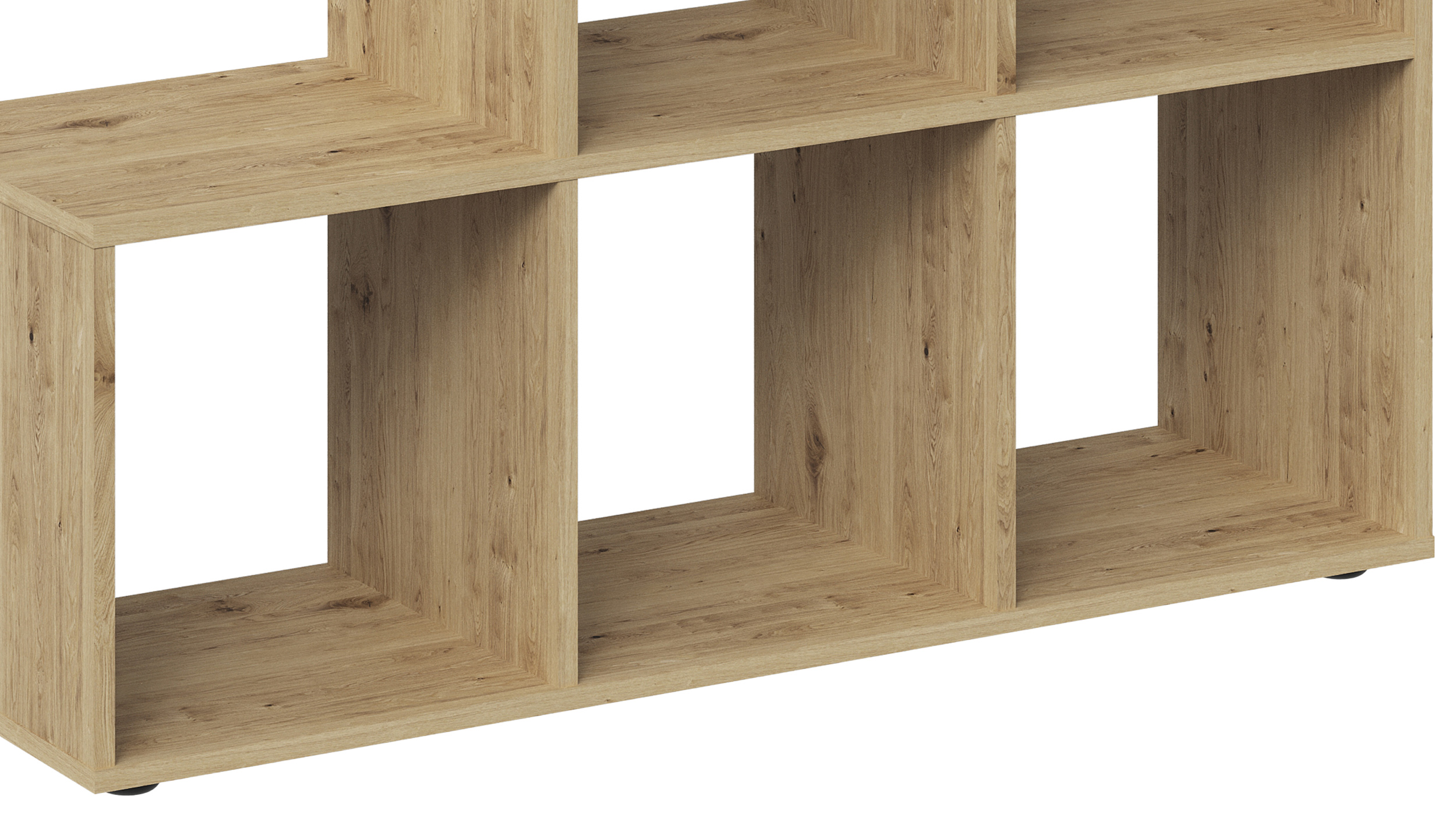 Raumteiler Artisan Eiche 105 x 108 cm - 6 Fächer - RIKU