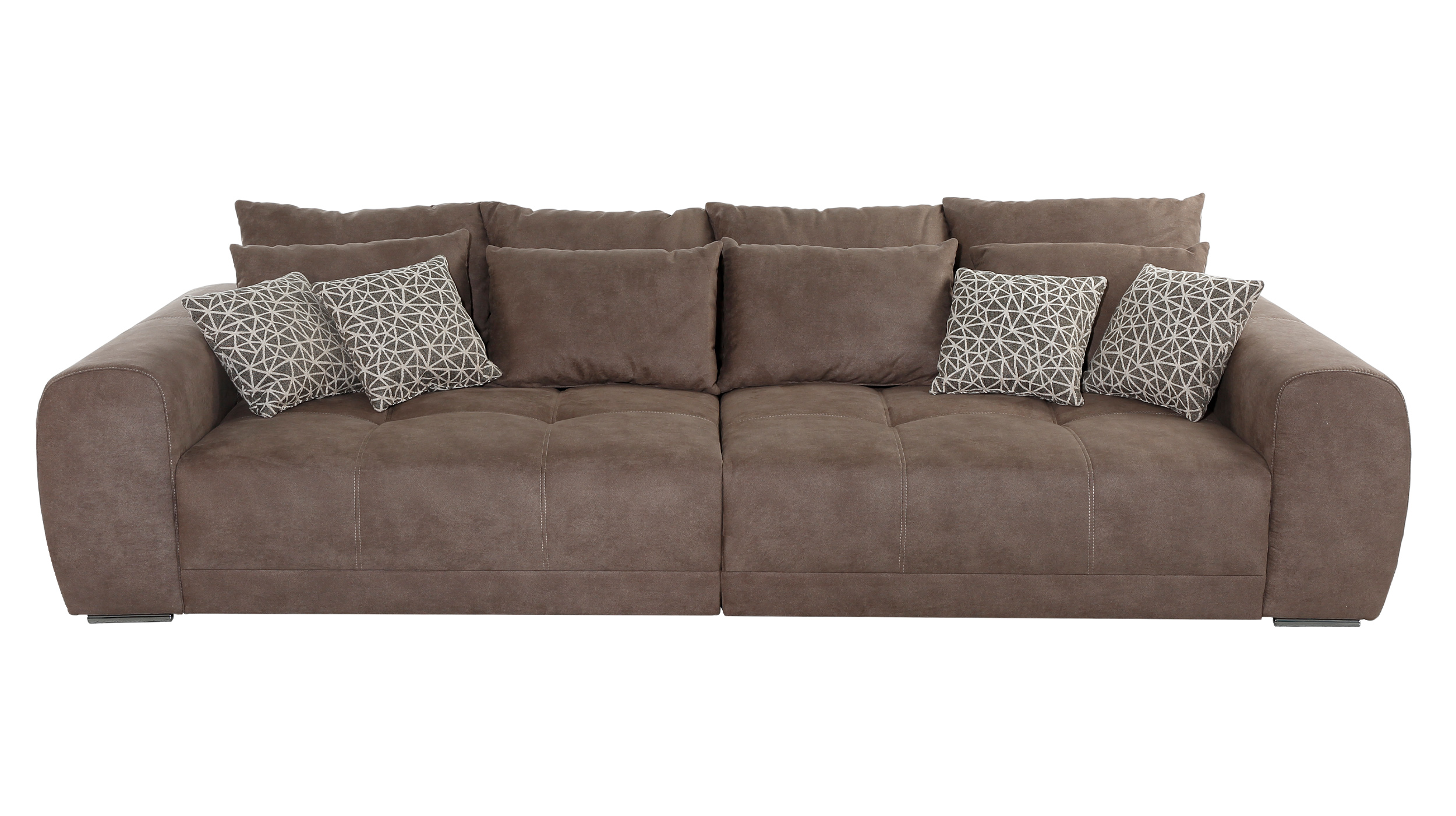 Big Sofa mit Federkern braun 306 x 134 cm - MOLDAU