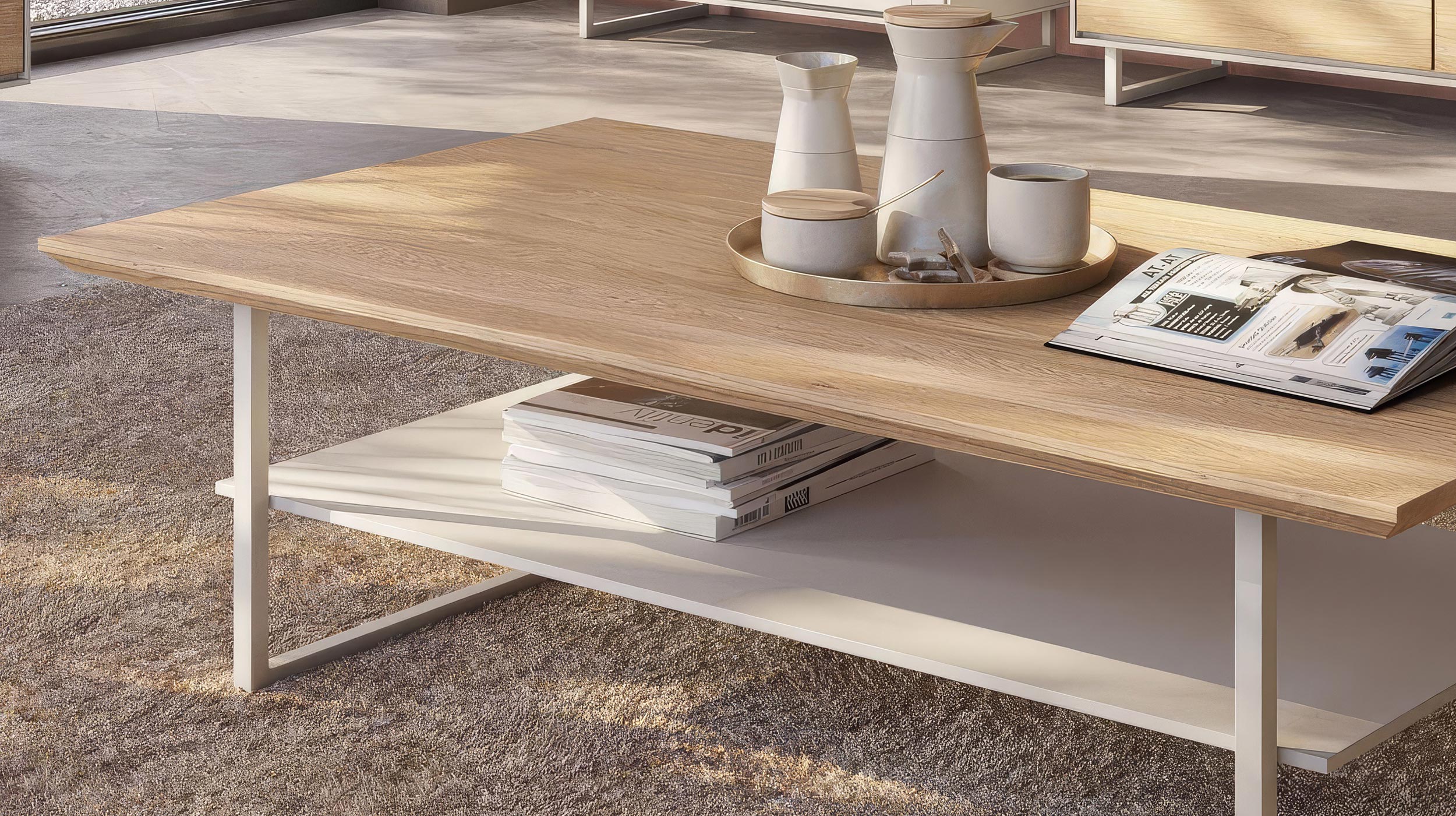 Couchtisch Eiche teilmassiv geölt 115 x 65 cm - KAI