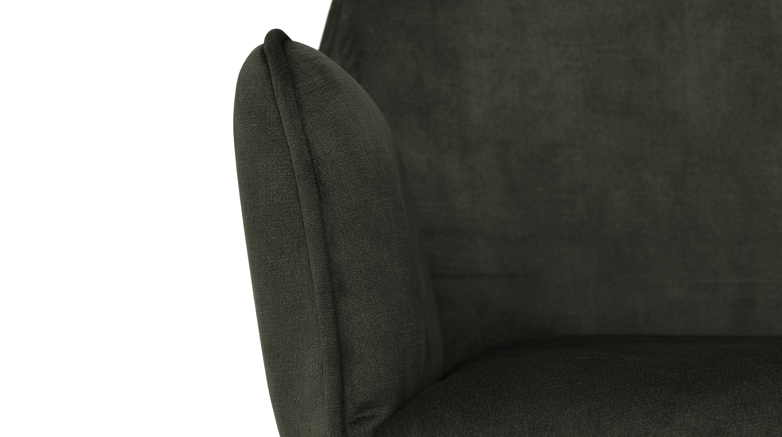 Armlehnstuhl olive Velours Optik Drehstuhl - OTTAWA