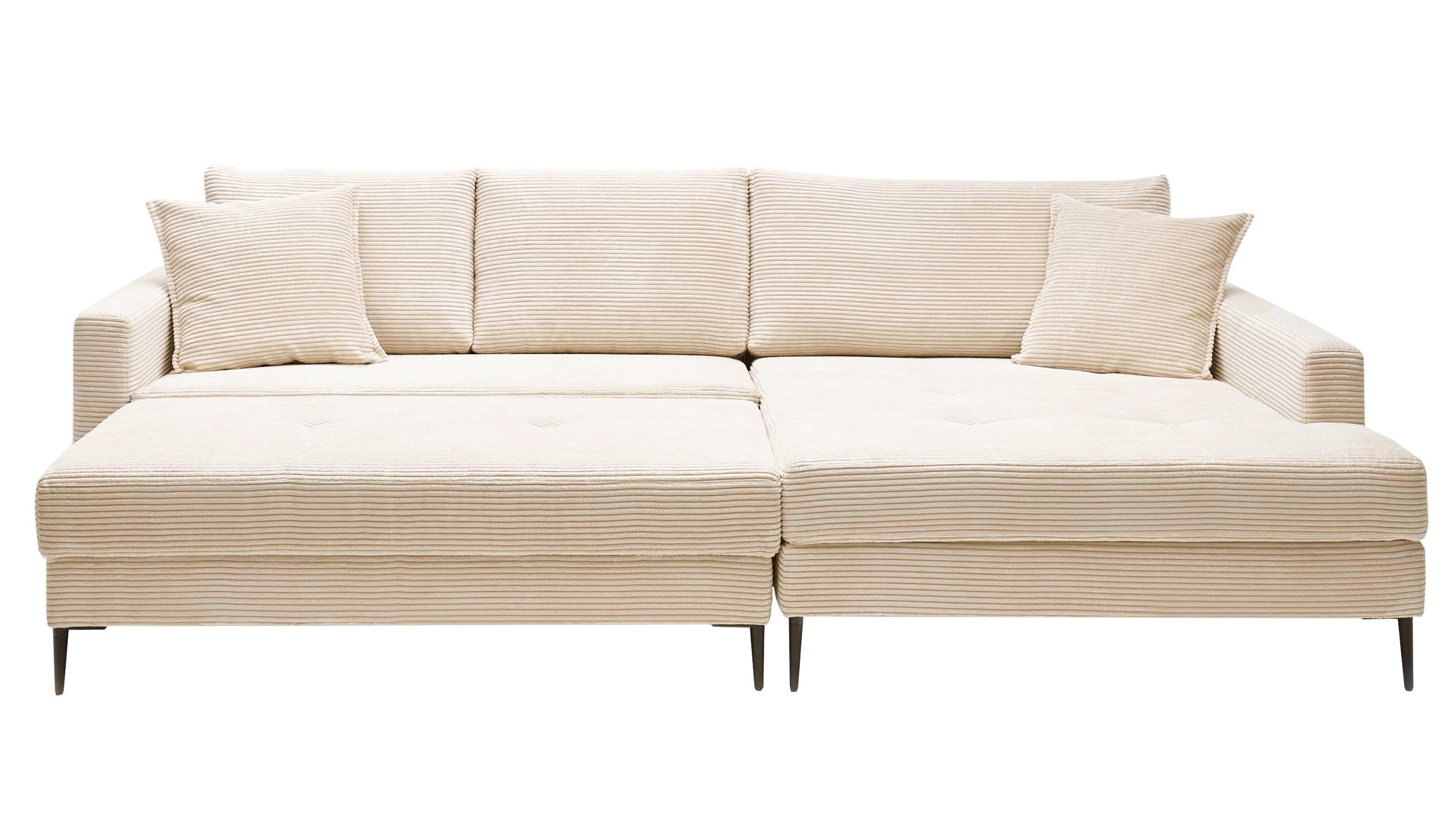 Hocker Sitzhocker 140 x 75 cm Cordbezug creme - SUMMER