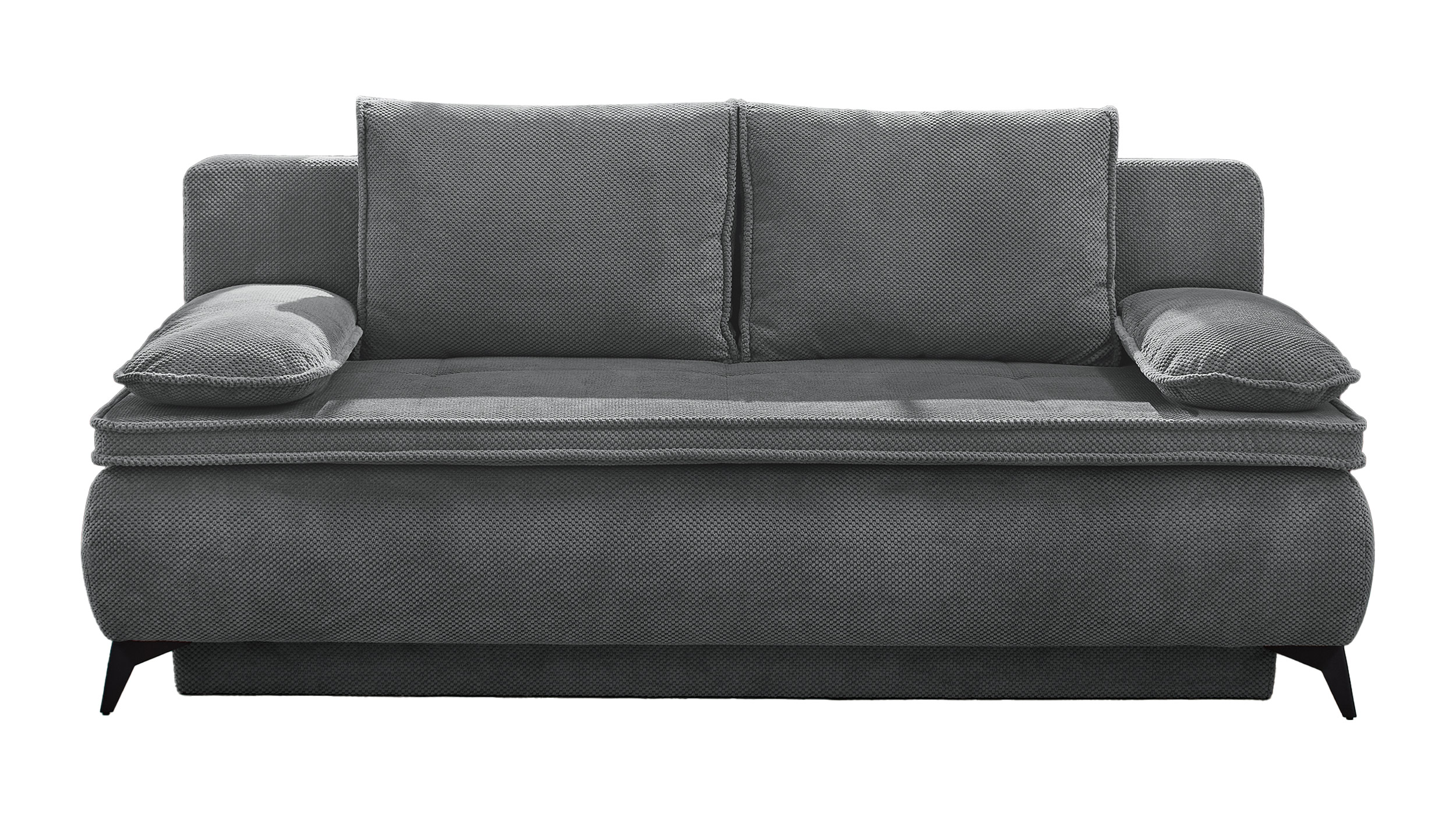 Schlafsofa Cord Bettkasten grau Dauerschläfer 205 cm - DREAMER