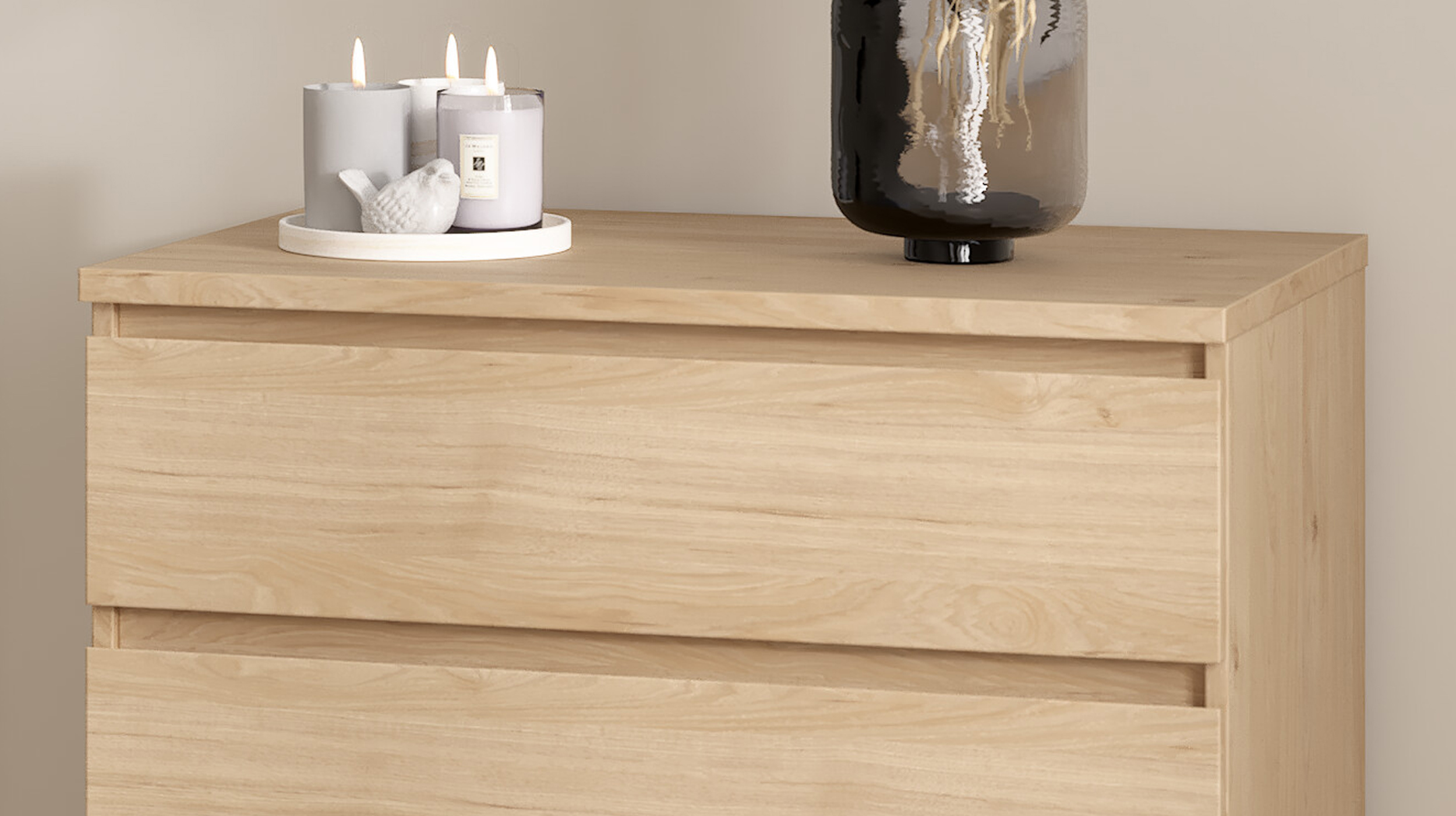 Kommode mit 3 Schubladen Jackson Hickory 77 cm - NAIA
