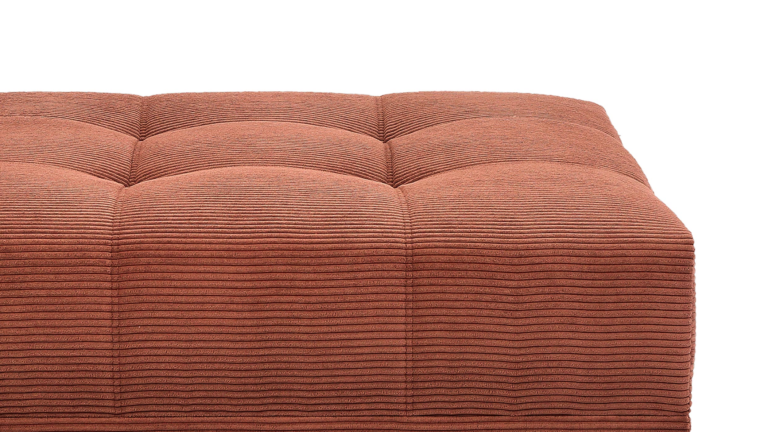 Hocker Sitzhocker 126 x 125 cm Cord rost - JANNI