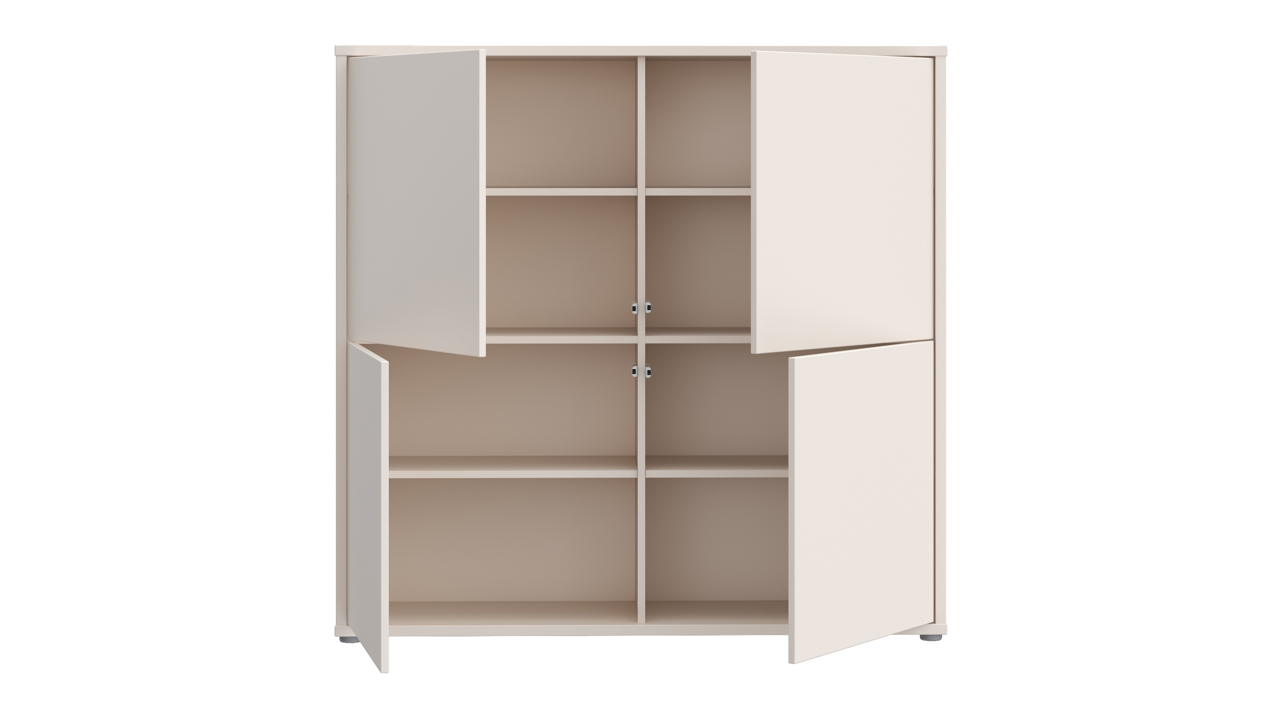 Kommode beige 124 x 35 cm 4-türig - ALICE SPRINGS