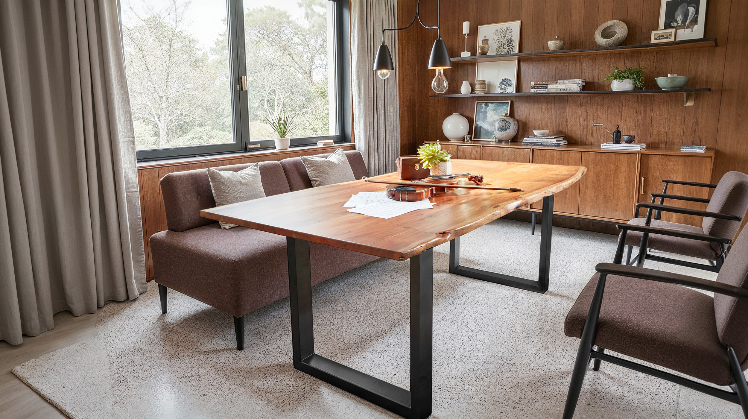 Esstisch Baumkantentisch 120 x 80 cm massive Akazie - AGRA