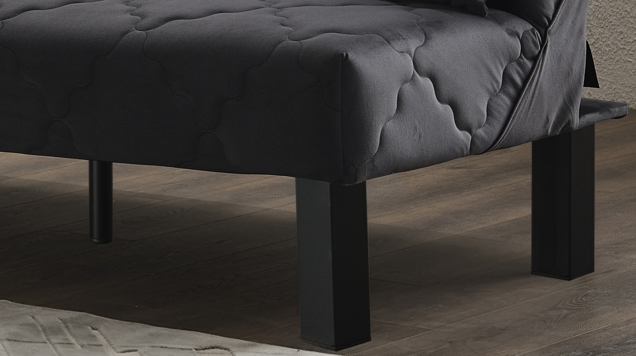 Einzelsofa 3-Sitzer anthrazit Schlaffunktion - 190 cm - MEXICO