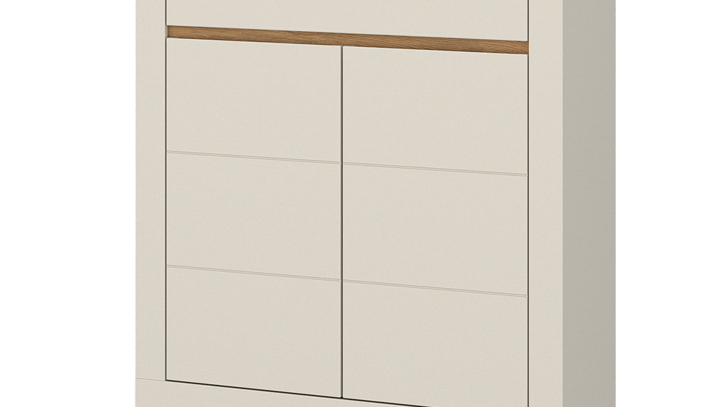 Kommode mit Schublade beige Stone Eiche 94 cm - NAXXAR