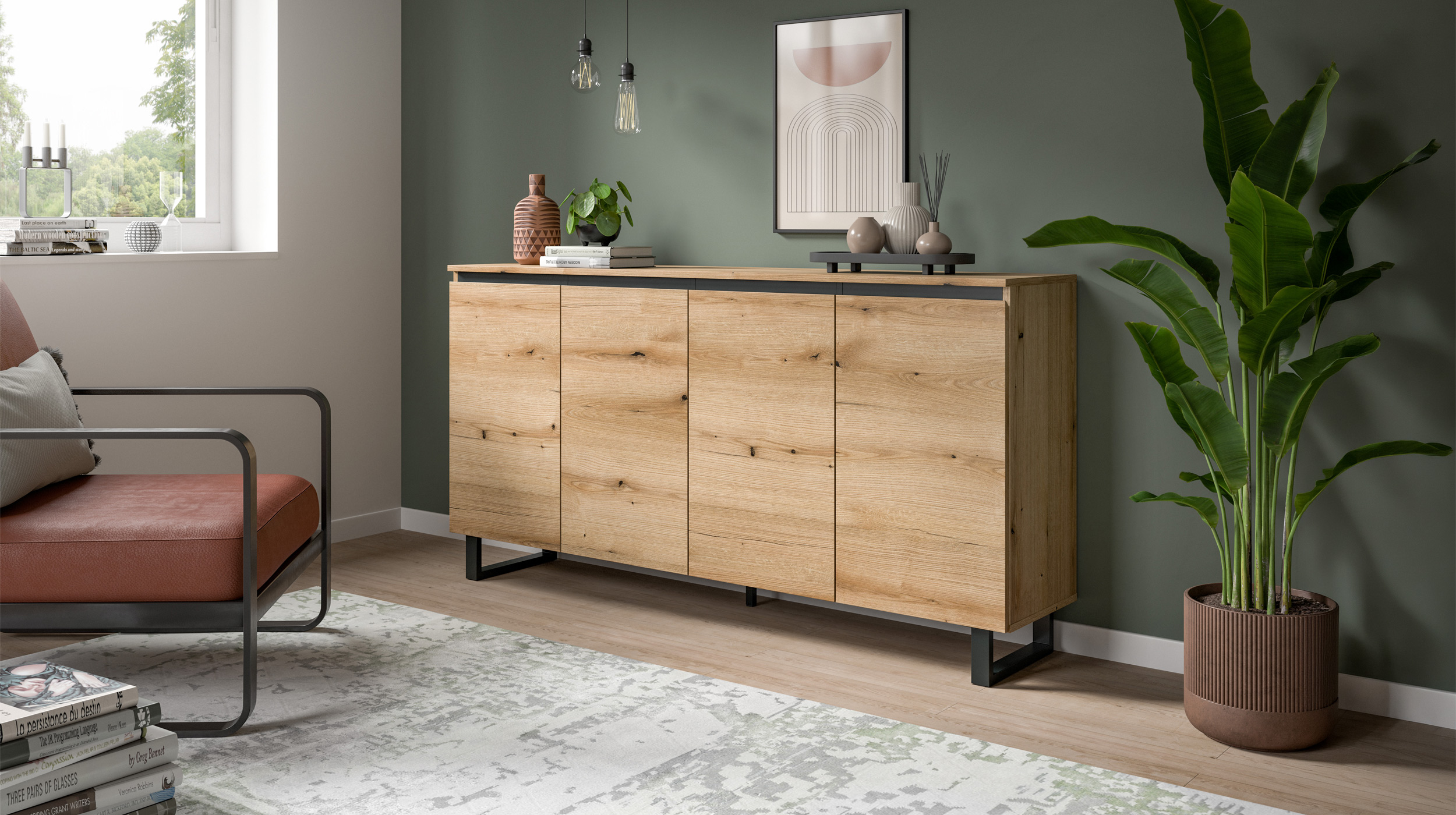 Sideboard Evoke Eiche 160 x 36 cm - TOMASA