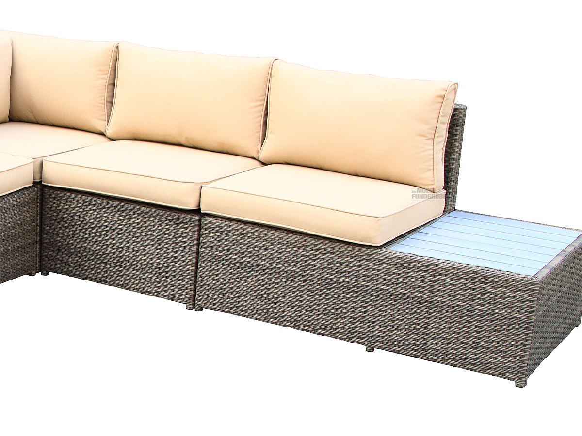 Gartenmöbel Lounge Set 235 cm braun/naturfarben - SEA
