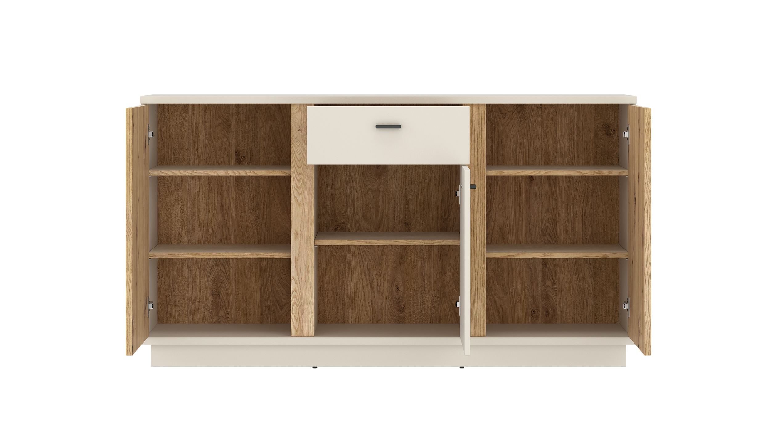 Sideboard mit 1 Schublade beige - Eiche 150 cm - MOSANO