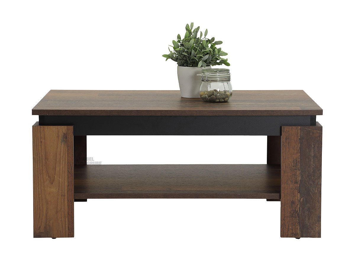 Couchtisch Old Wood - schwarz 90 x 60 cm - TIM