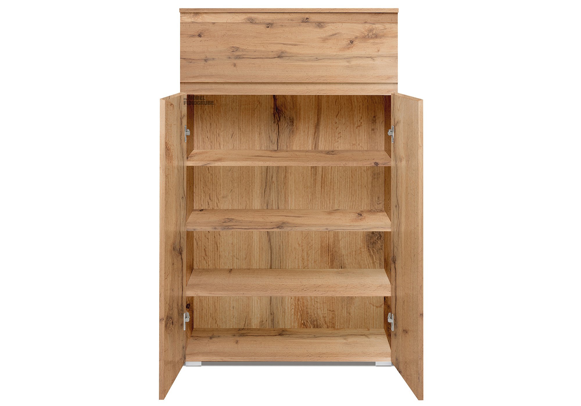 Kommode Honig Eiche 1 Schublade 2 Türen - 80 cm - IMAGE