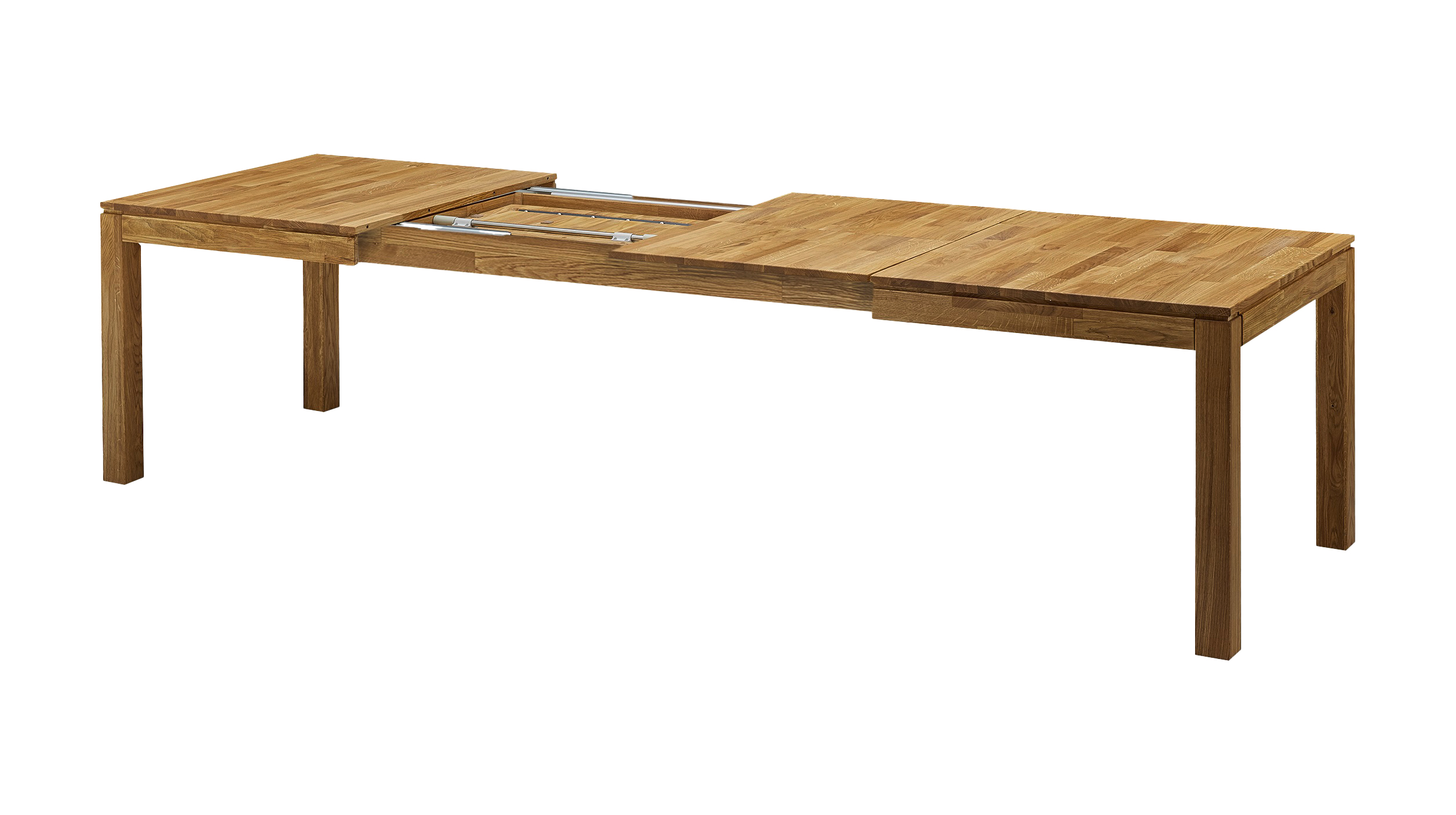 Esstisch 160x90 cm ausziehbar Wildeiche massiv geölt - TAVERO