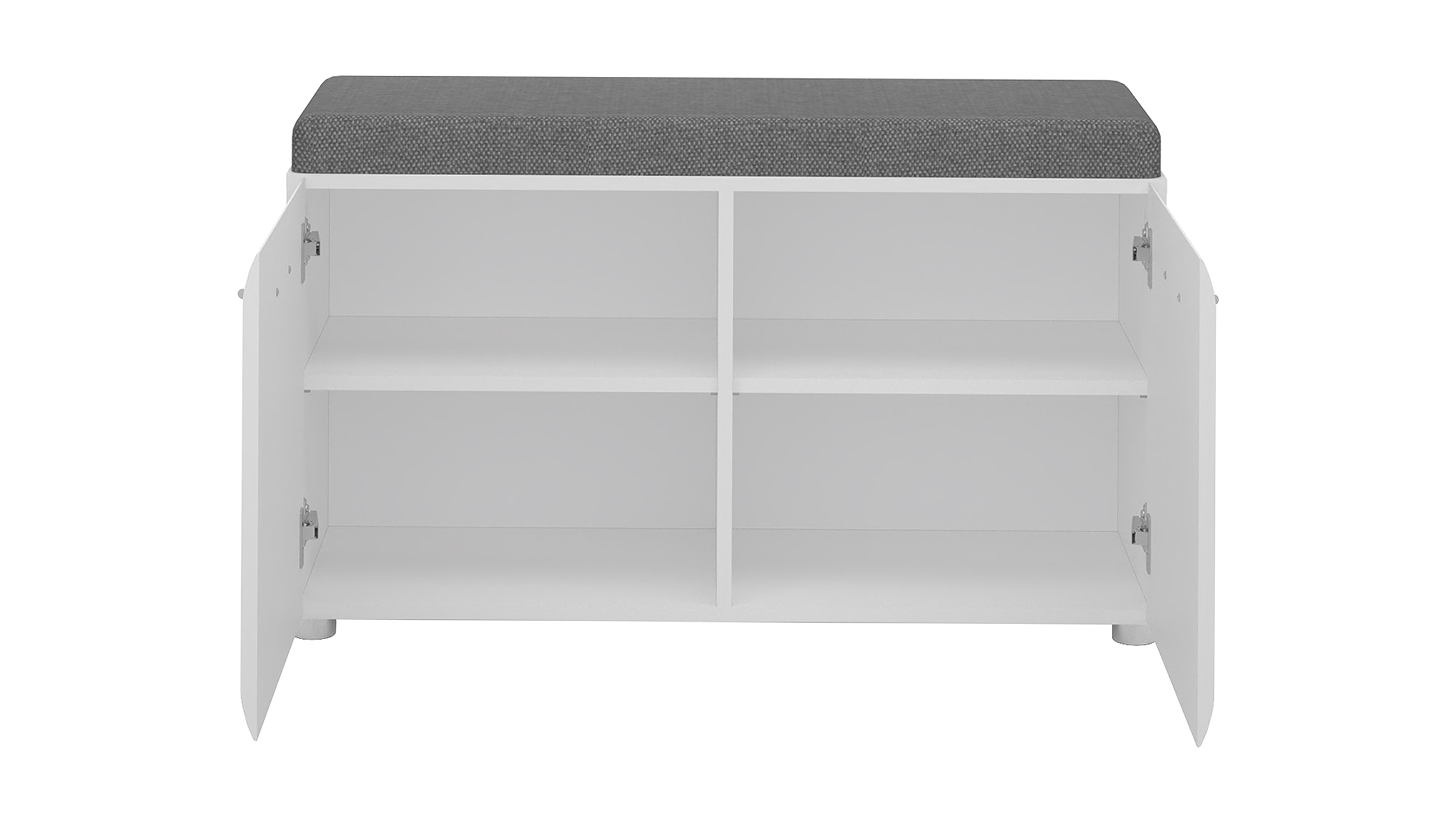 Garderobenbank weiß hochglanz - 96 cm - MERANO