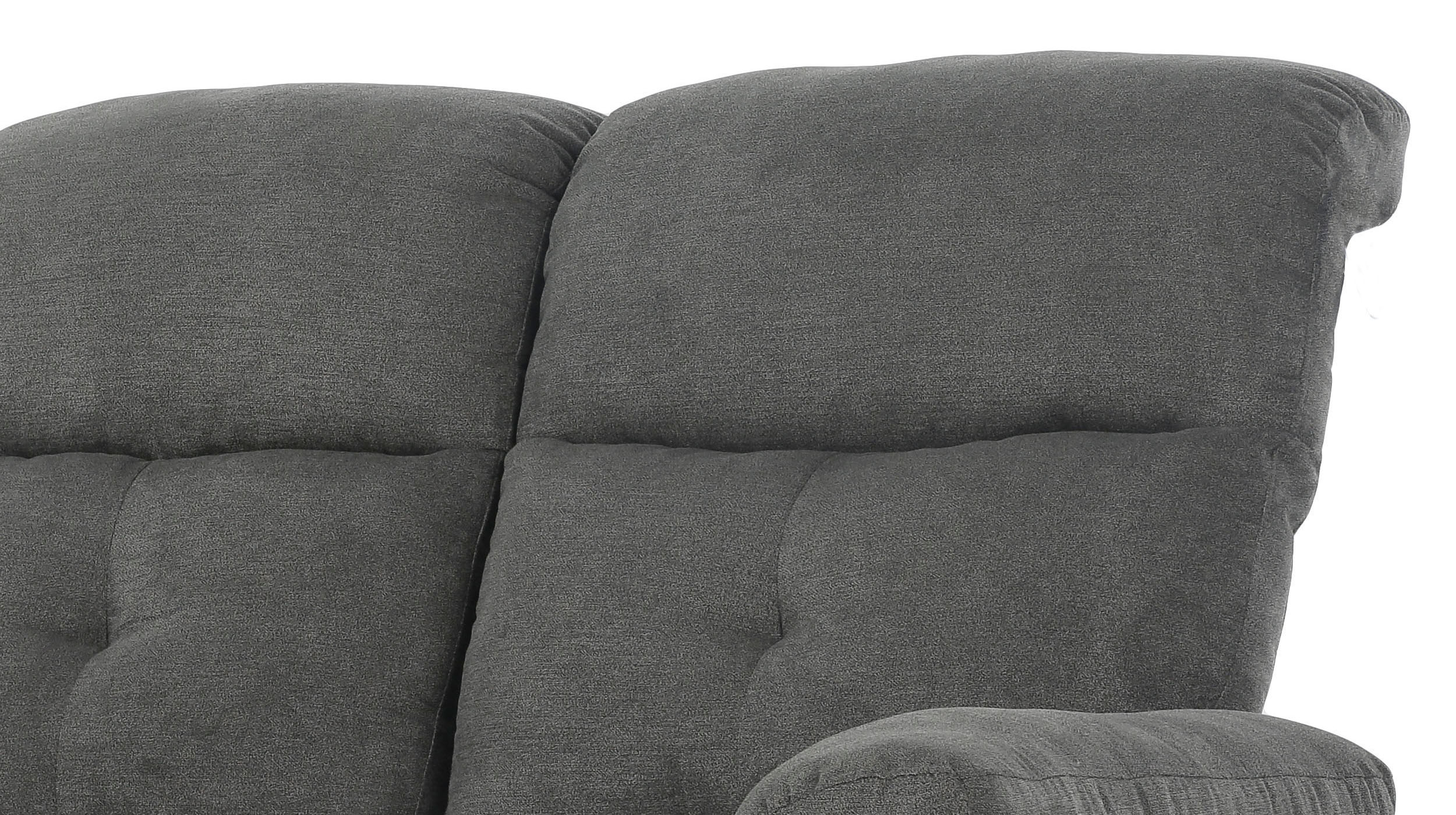 Einzelsofa Microfaser grau 189 cm - Relaxfunktion - RIVERA