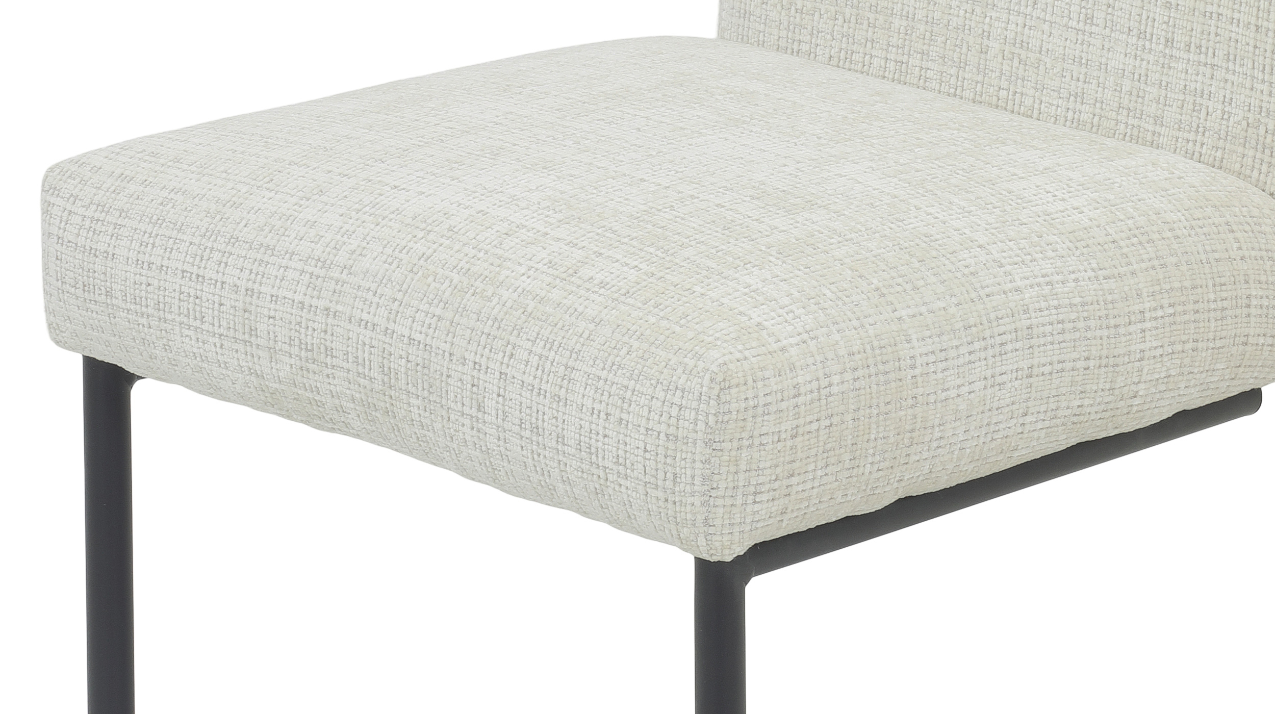 Moderner Schwingstuhl in grau-beige aus Webstoff - CLEO