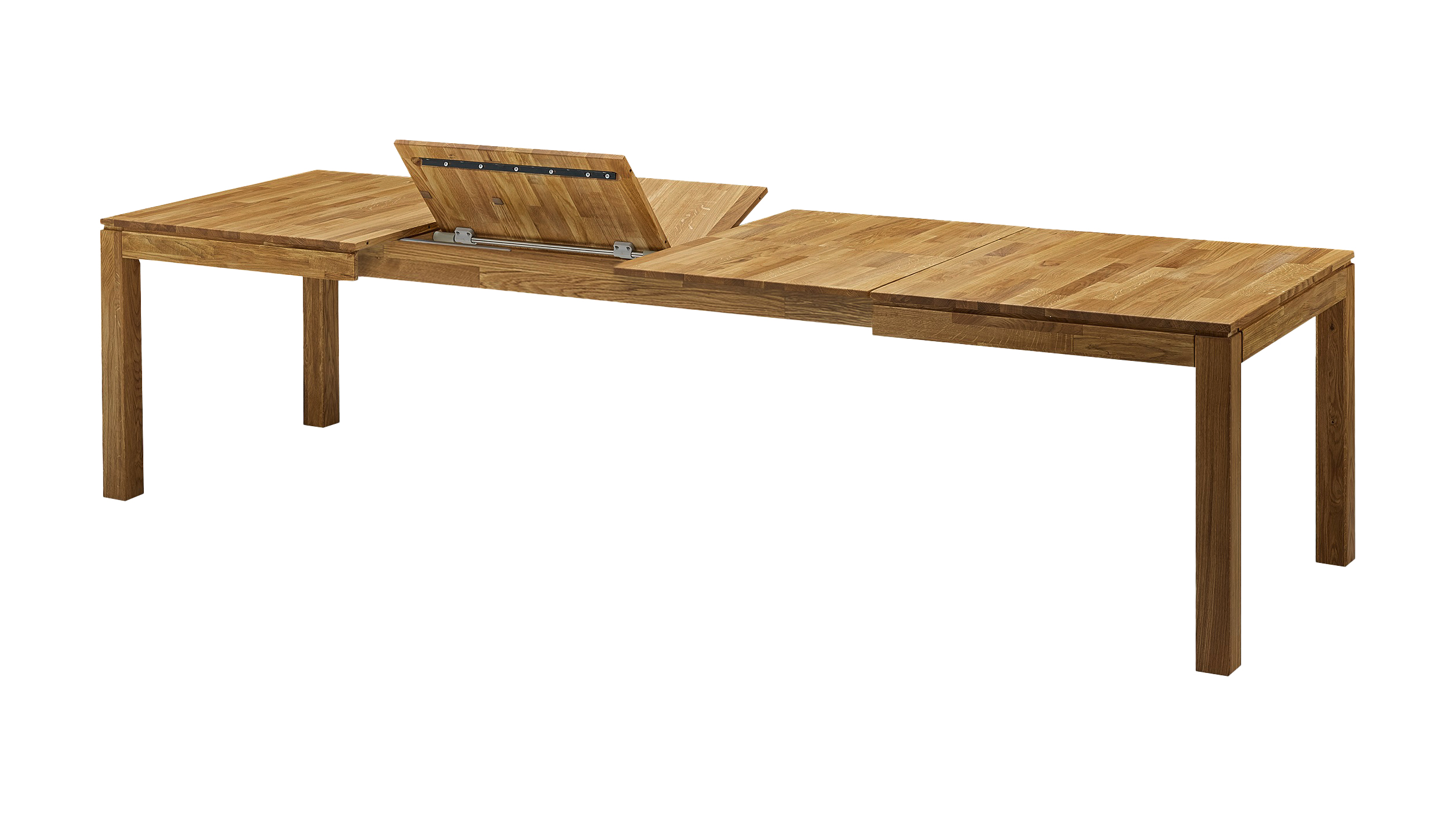 Esstisch 140x90 cm ausziehbar Wildeiche massiv geölt - TAVERO