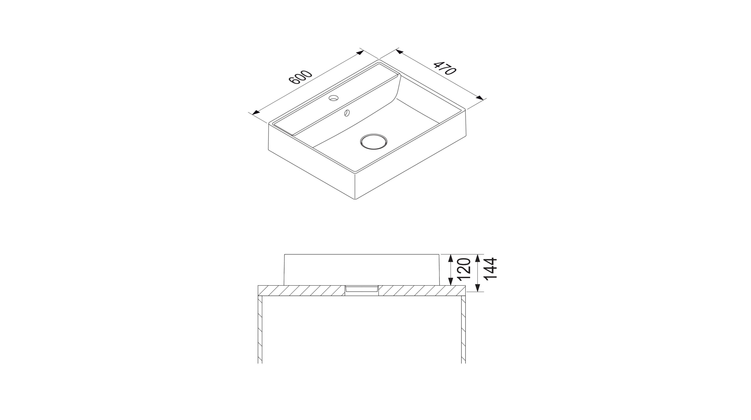 Badmöbel-Set grau hochglanz - 3 Teile - Waschtisch 120 cm - FRANKA