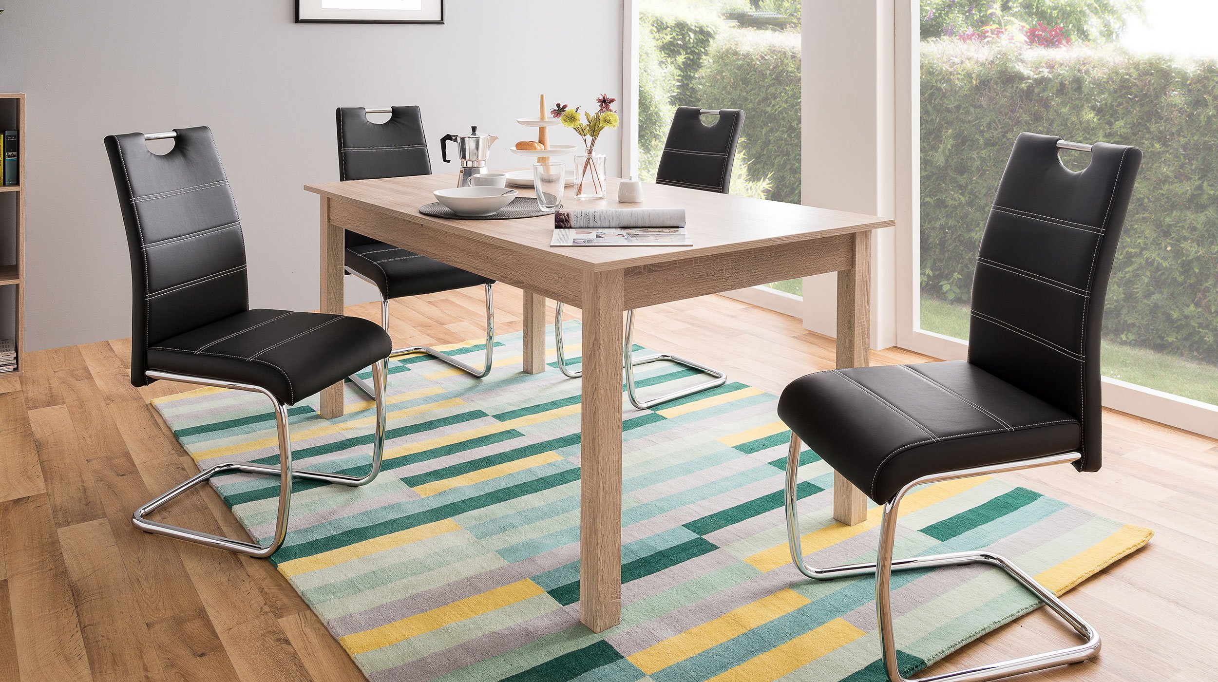 Esstisch 120 - 160 cm ausziehbar Sonoma Eiche - COBURG