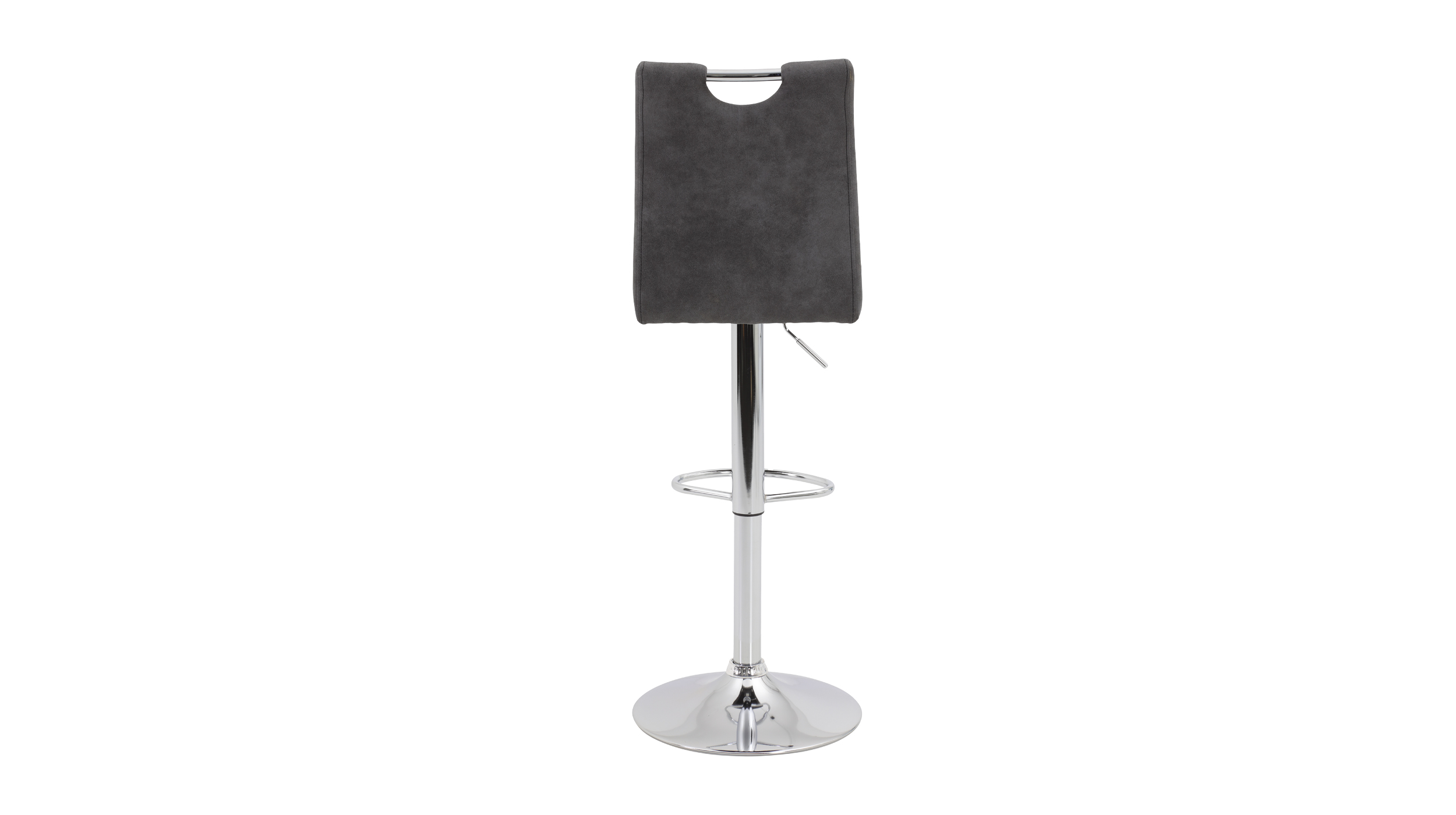 Barhocker Vintage anthrazit höhenverstellbar chromfarbig - MIRANDA