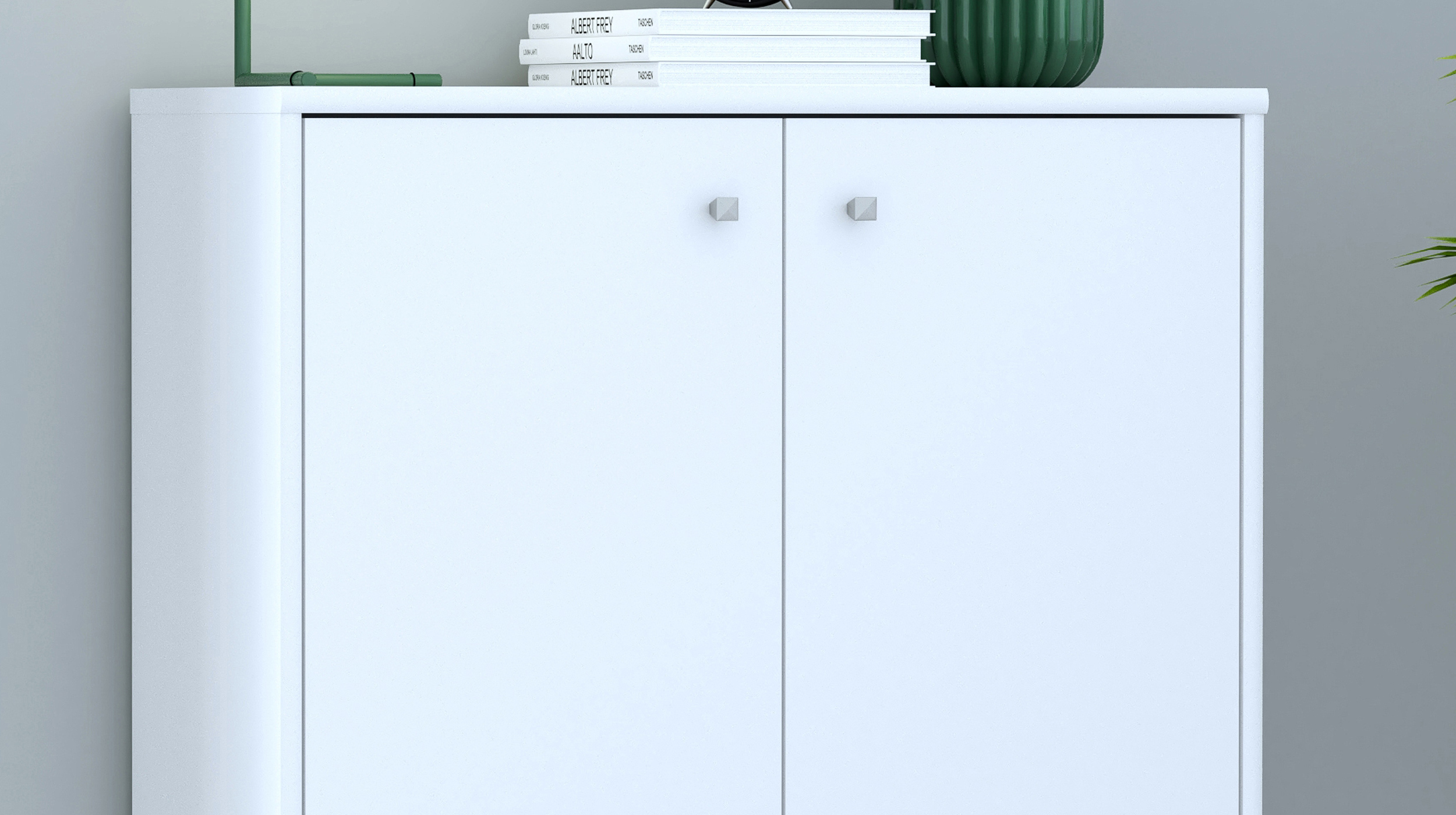 Kommode weiß 111 cm - 2-türig - TEMPRA